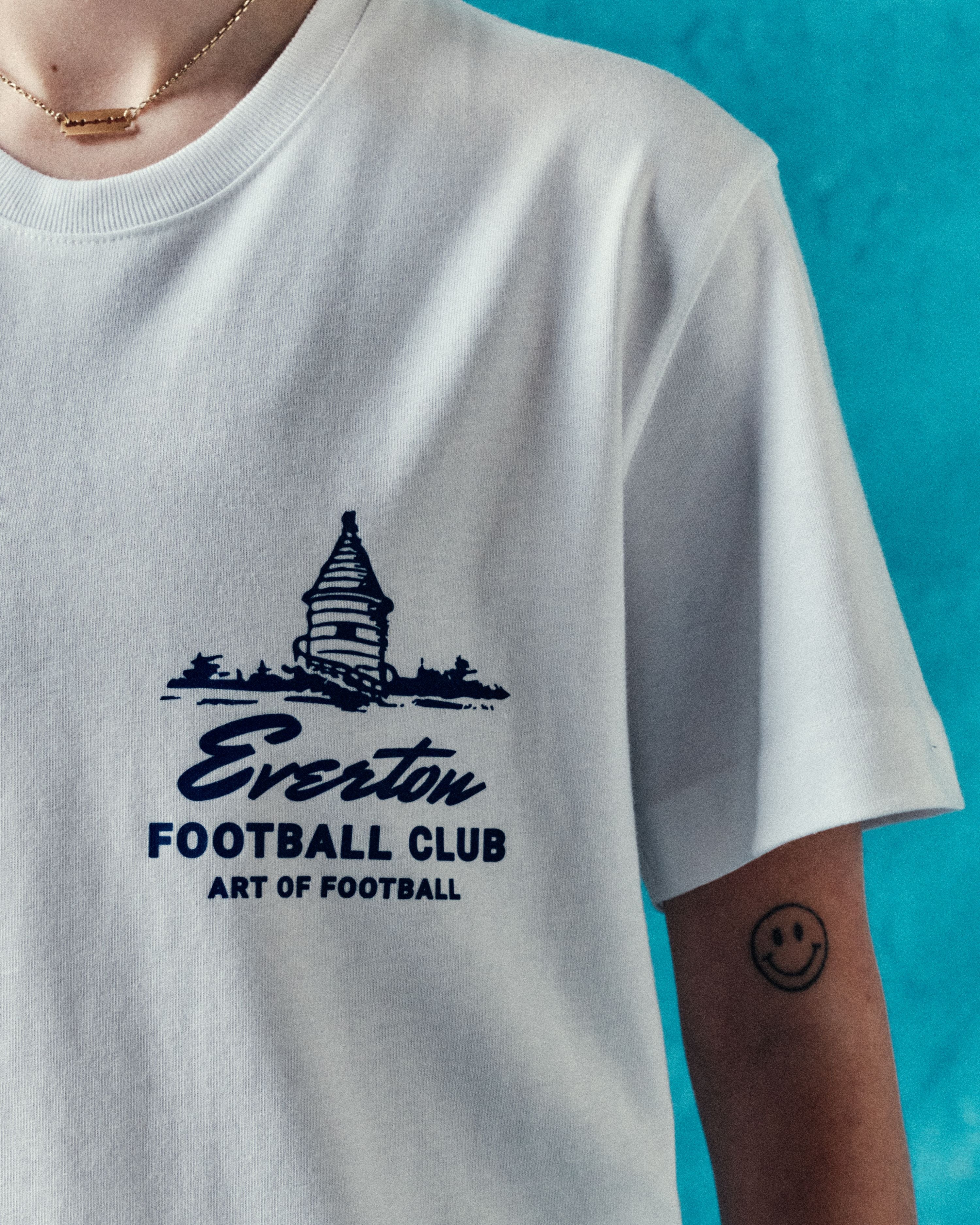 ART OF x Everton Tower Tee | EFC White Graphic Football T-shirt