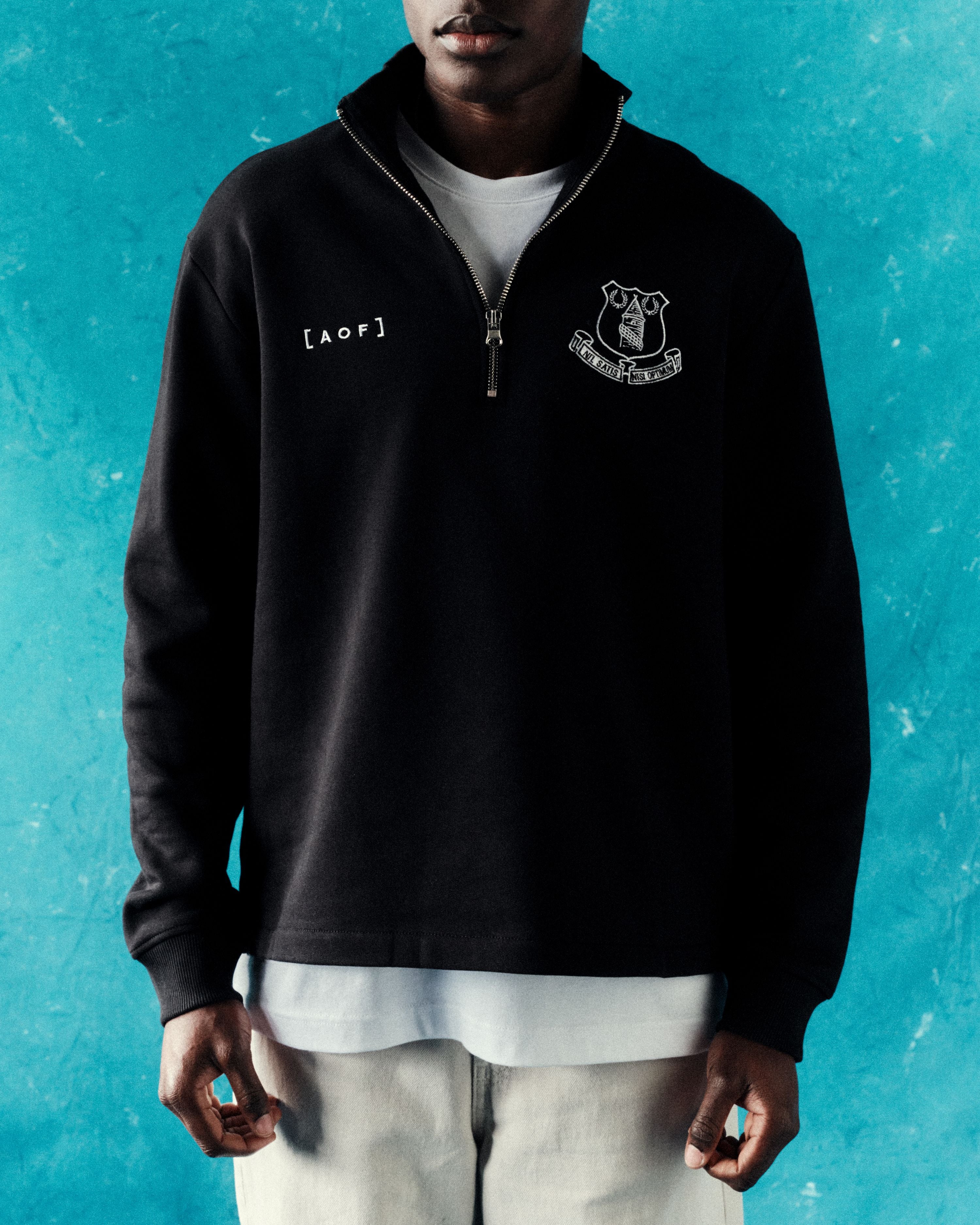 ART OF x Everton Quarter Zip Black Sweat | EFC Football Merch
