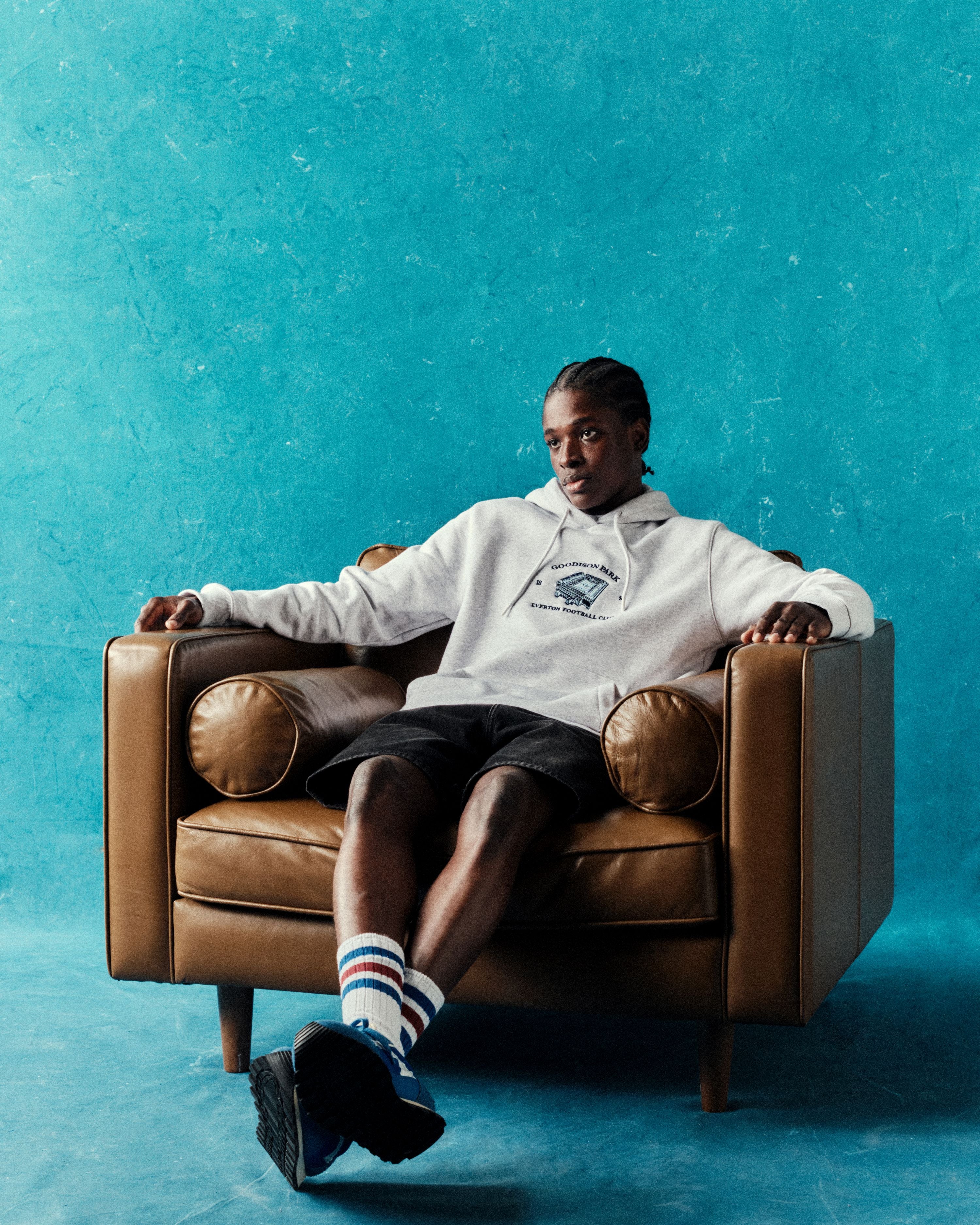 ART OF x Everton Goodison Park | EFC Grey Embroidered Football Hoodie