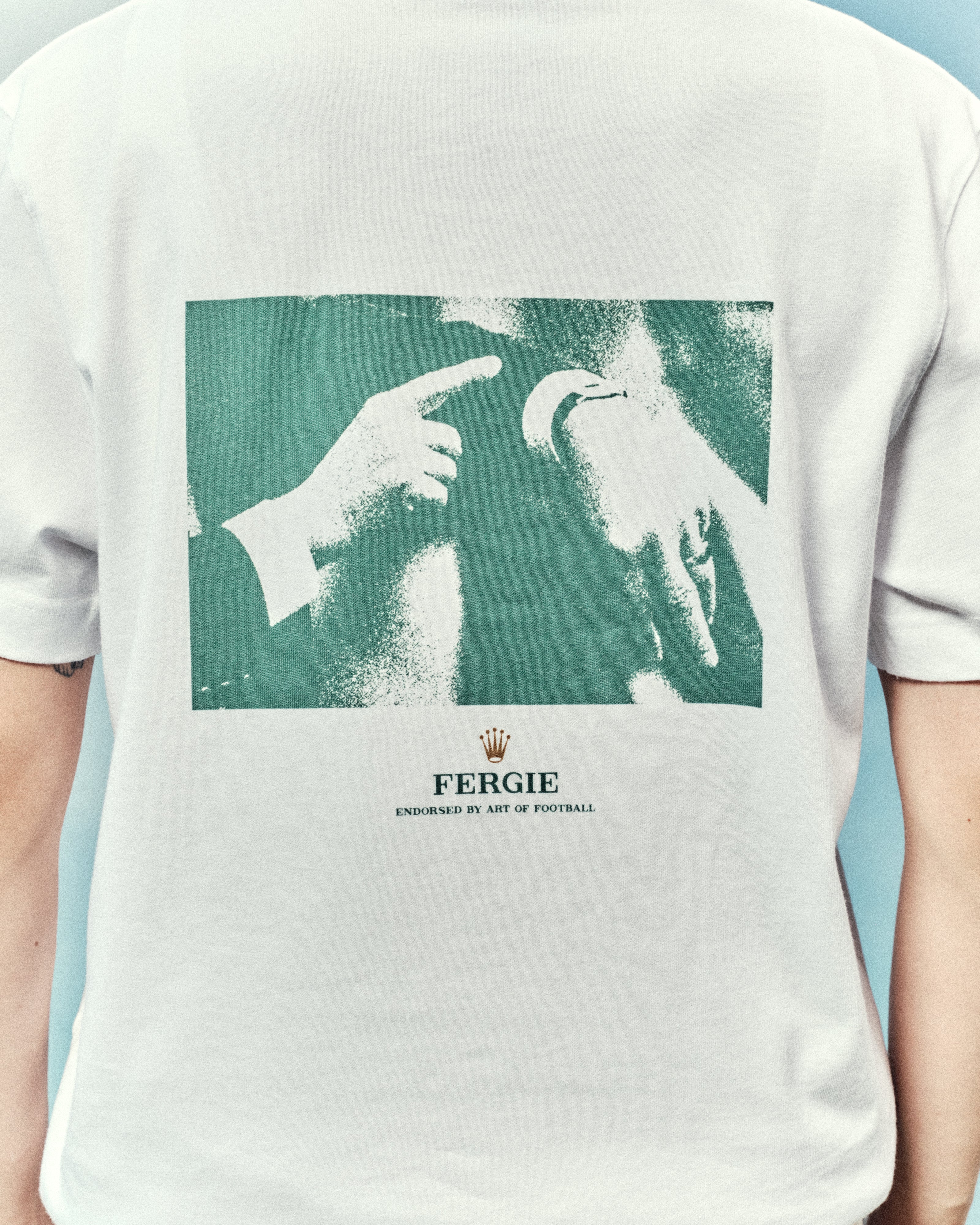 ART OF United Fergie Time Tee | MUFC White Graphic Football T-shirt