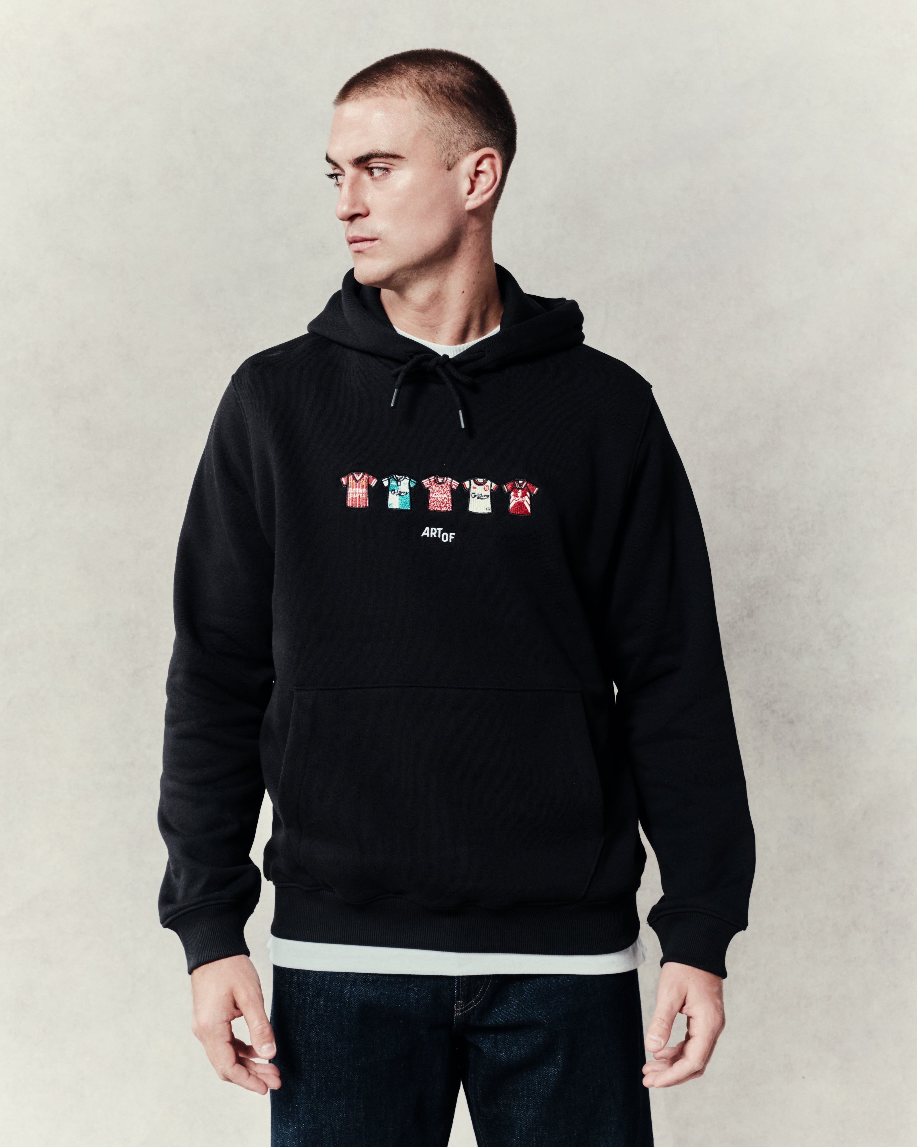ART OF LFC Embroidered Classics Black Hoodie | Football Sweat