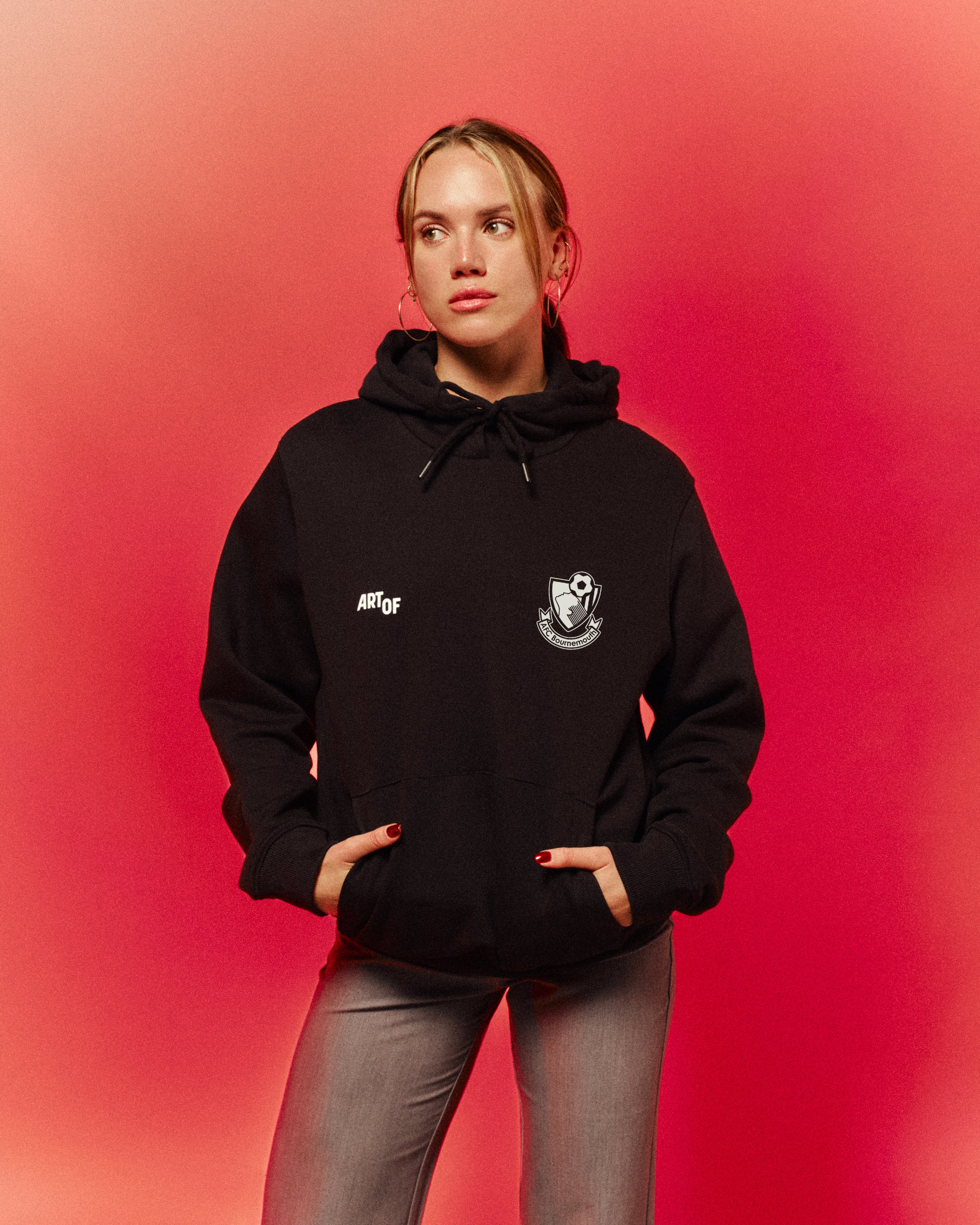ART OF Bournemouth Heritage Hoodie | AFCB Black Printed Football Sweat