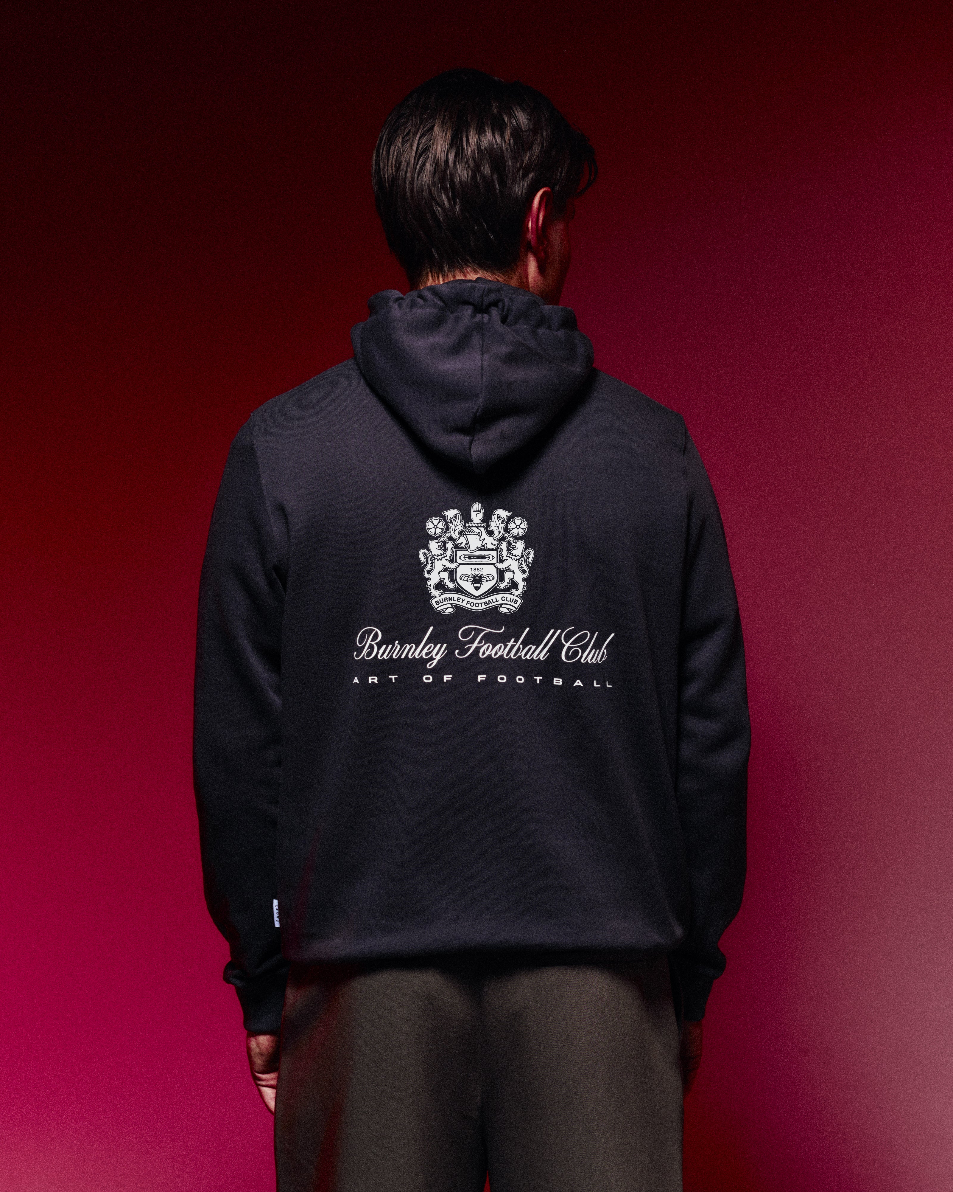ART OF x Burnley Heritage Hoodie | BFC Navy Printed Football Sweat