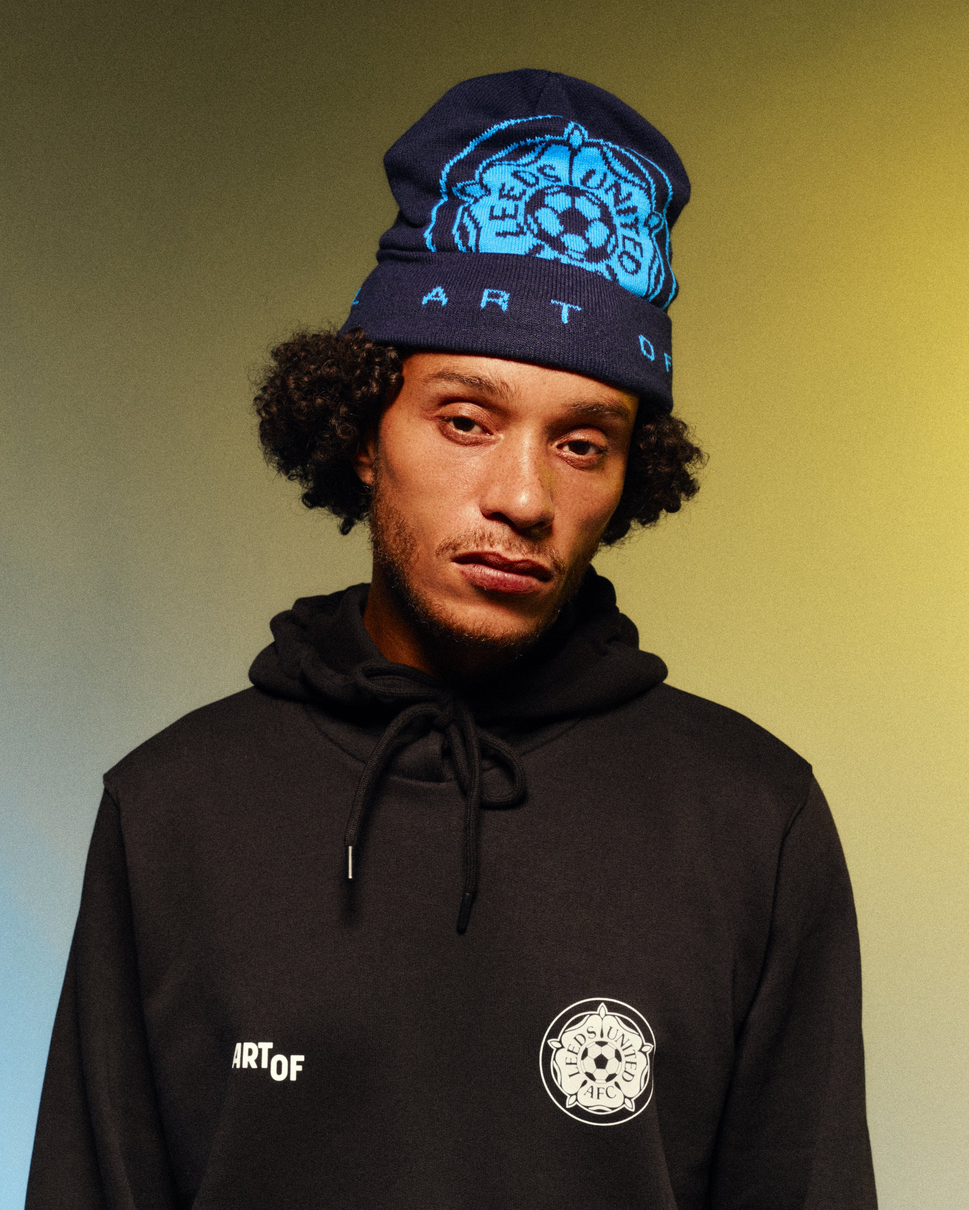 ART OF x Leeds Heritage Hoodie | LUFC Black Printed Football Sweat