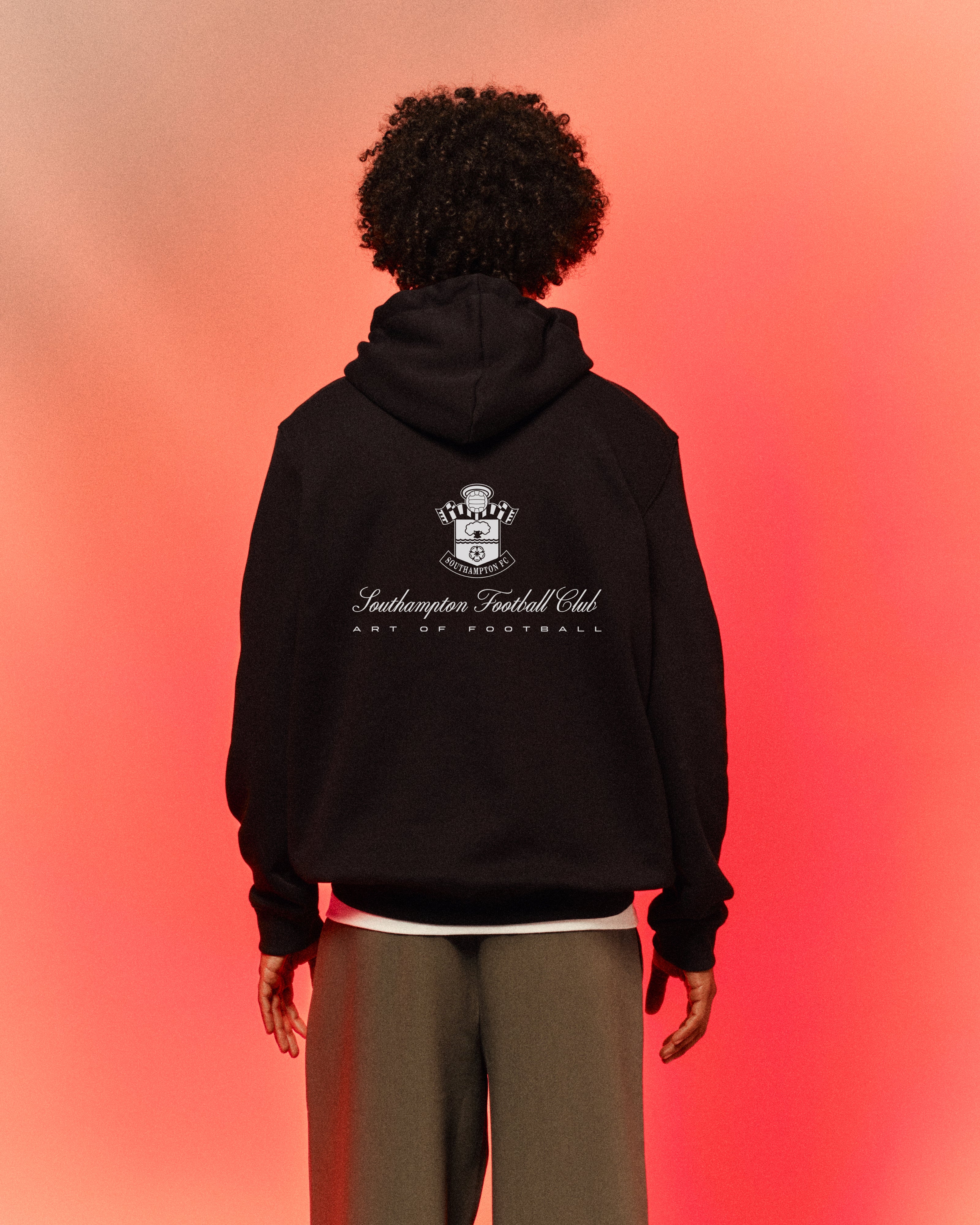 ART OF Southampton Heritage Hoodie | SFC Black Printed Football Sweat