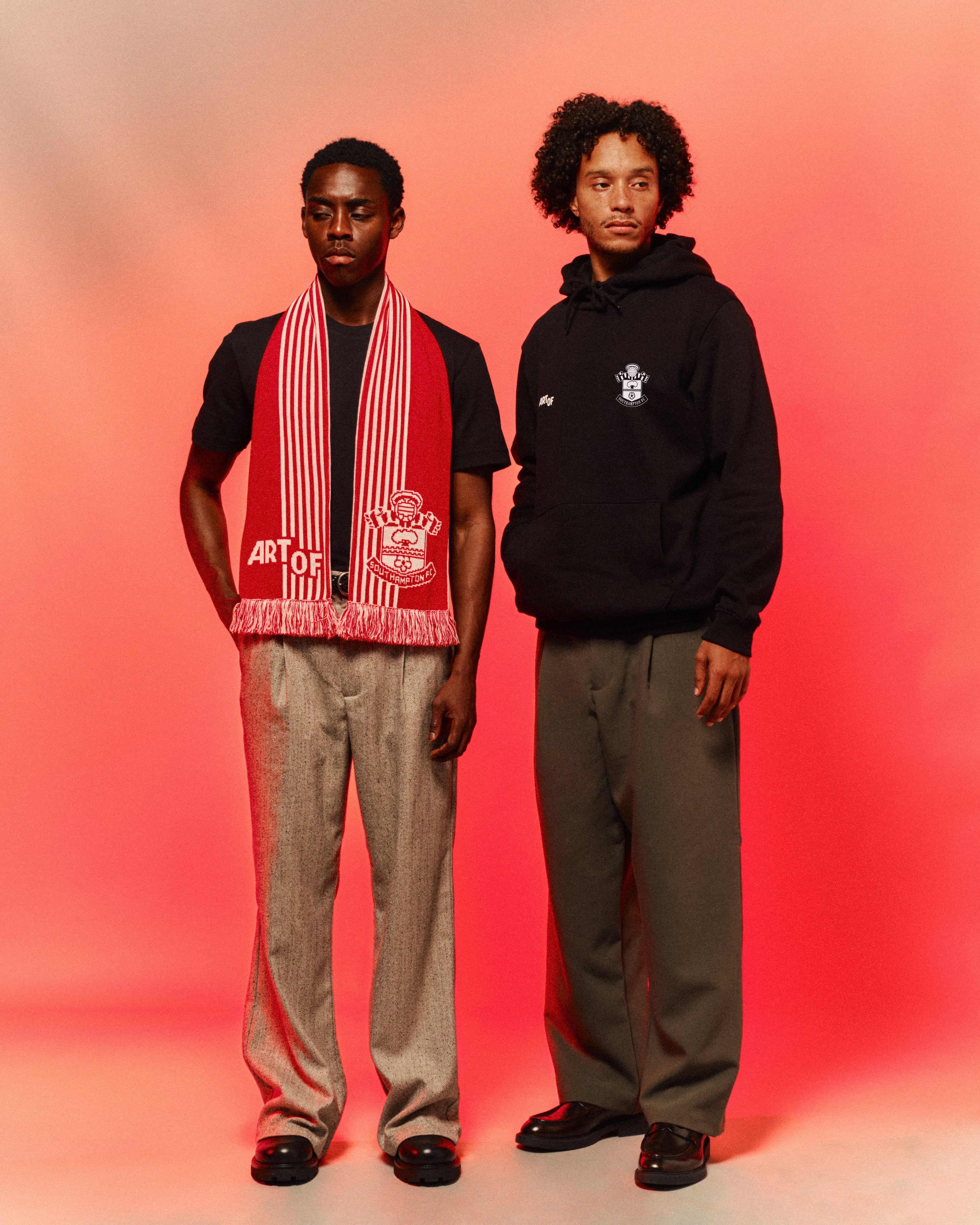 ART OF Southampton Heritage Hoodie | SFC Black Printed Football Sweat