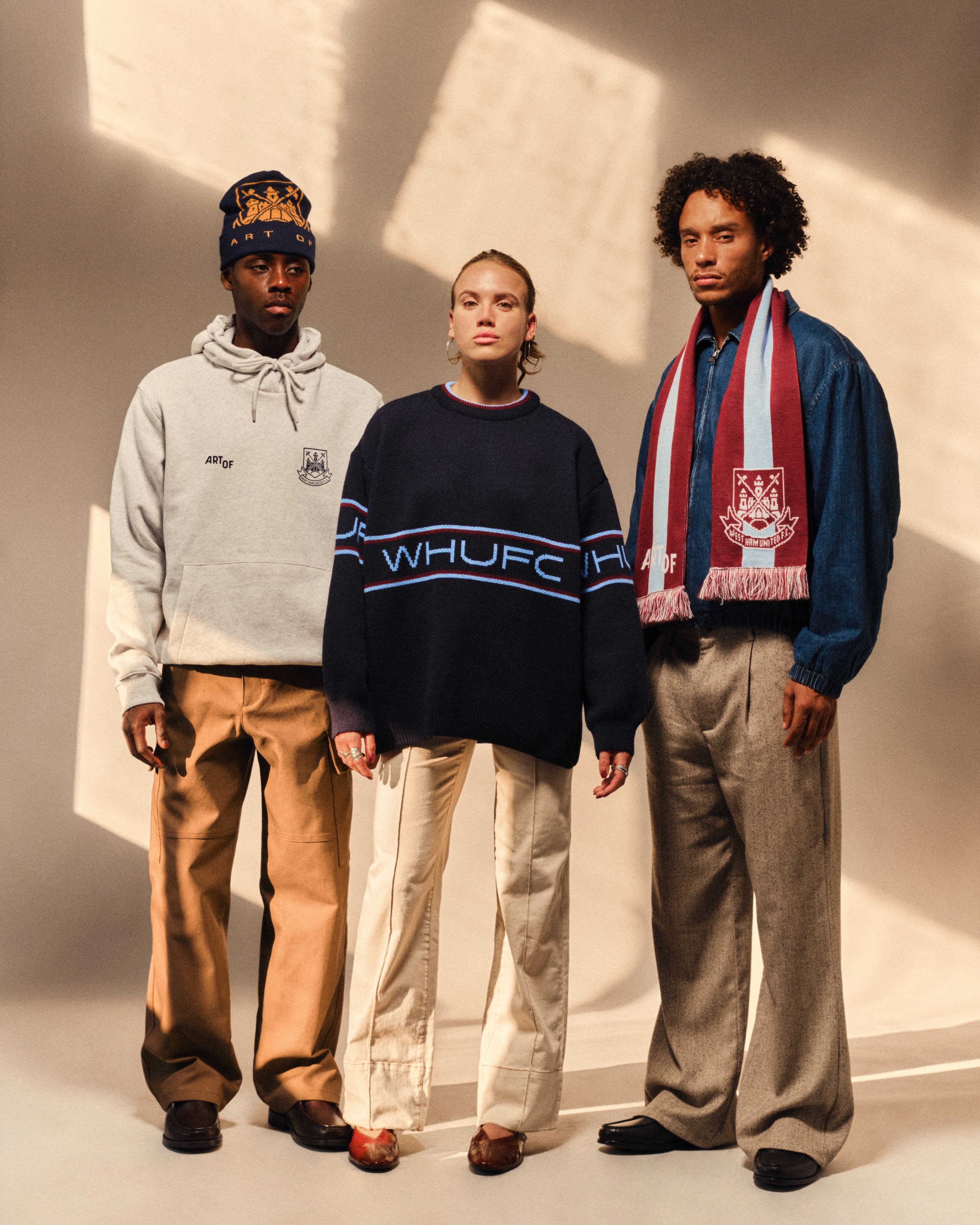 ART OF x West Ham Heritage Hoodie | WHUFC Grey Printed Football Sweat