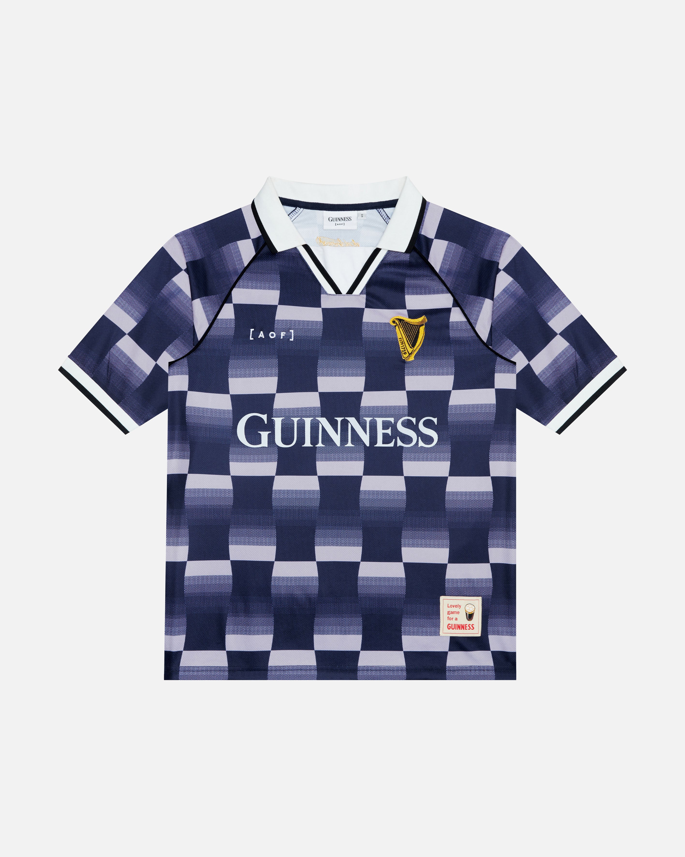 AOF X Guinness Tops | Guinness Shirt - Navy | Art of Football T-Shirts