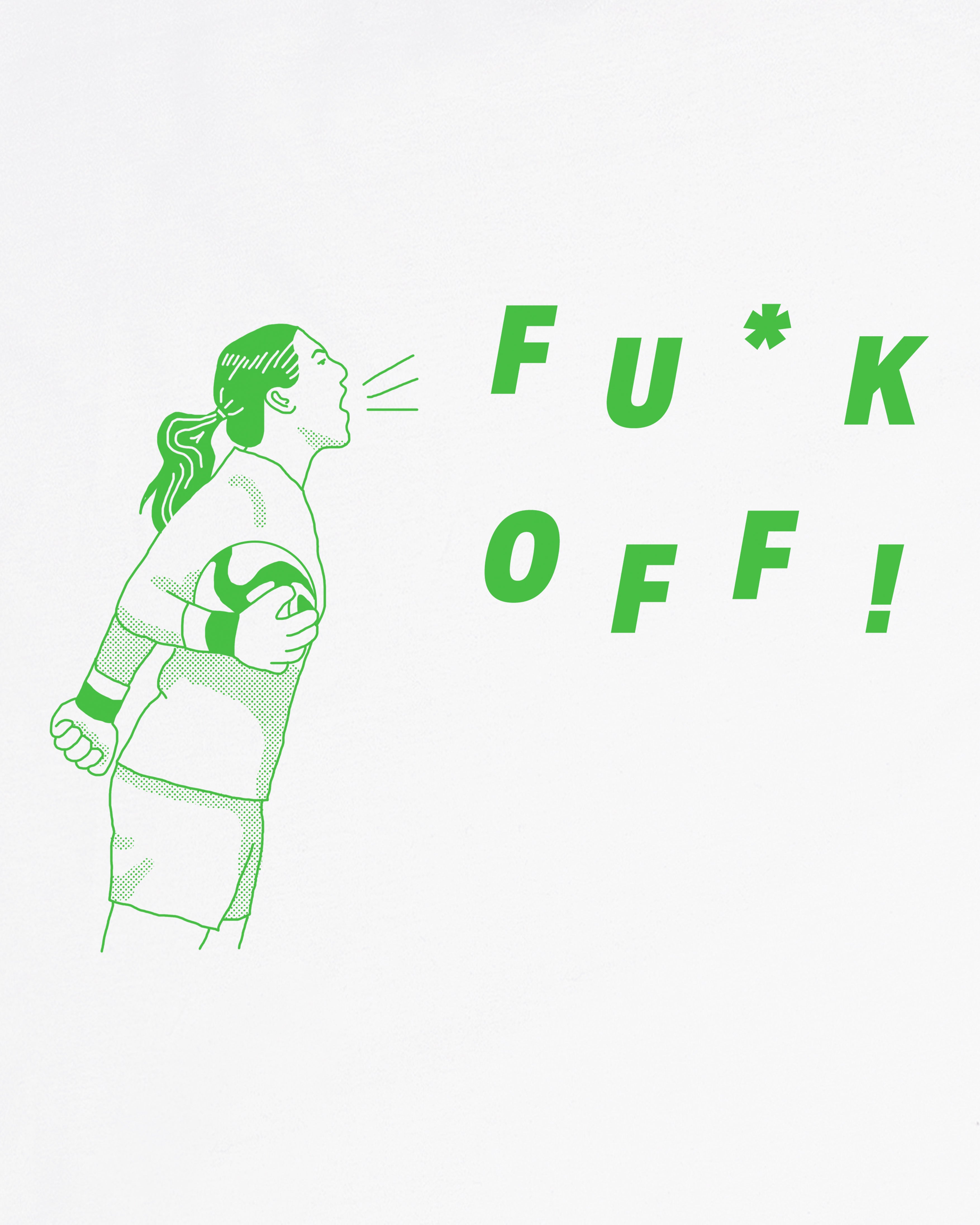 ART OF FU*K OFF Tee | Earps White Graphic Women's Football T-shirt