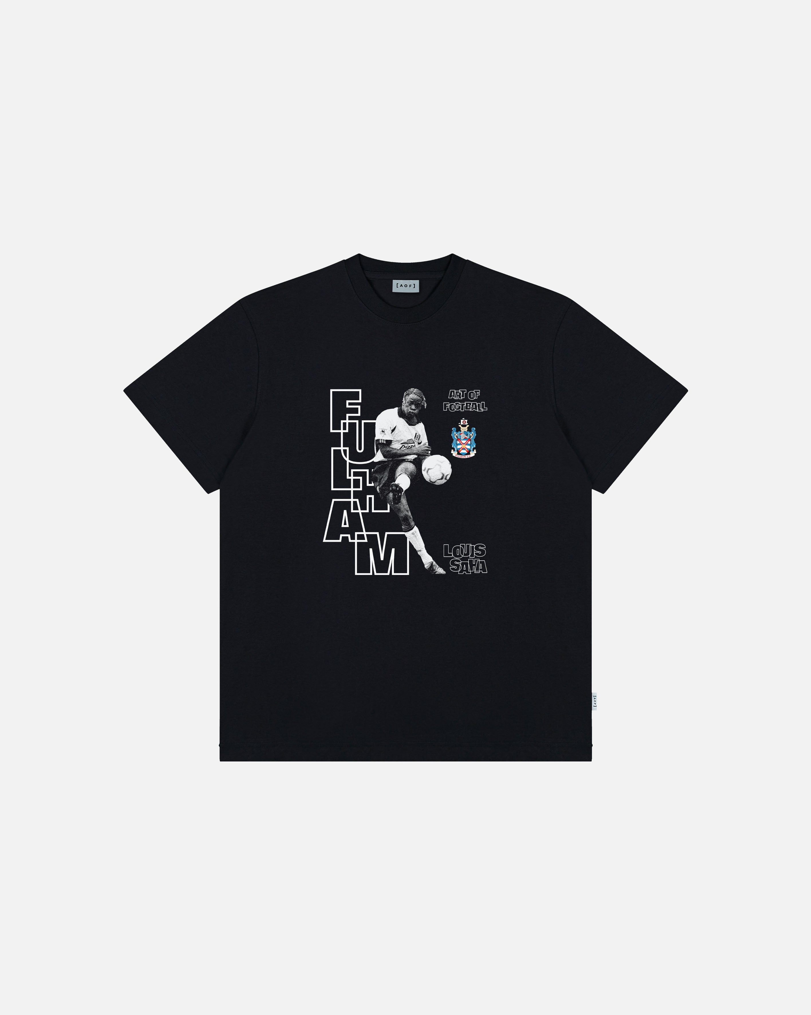 ART OF x Fulham Saha Tee | FFC Black Graphic Football Player T-shirt