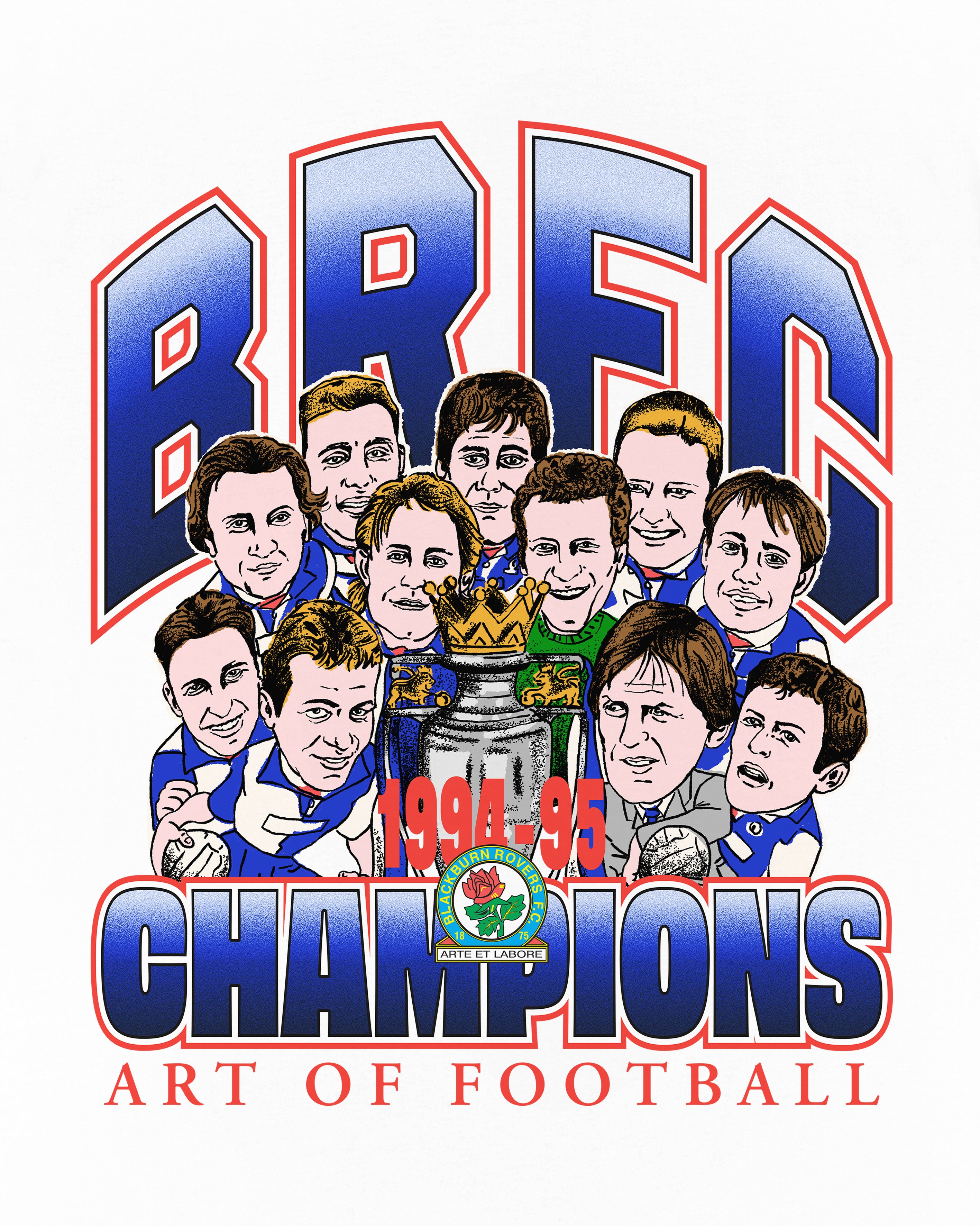ART OF x Blackburn Champions Tee | BRFC White Graphic Football T-shirt
