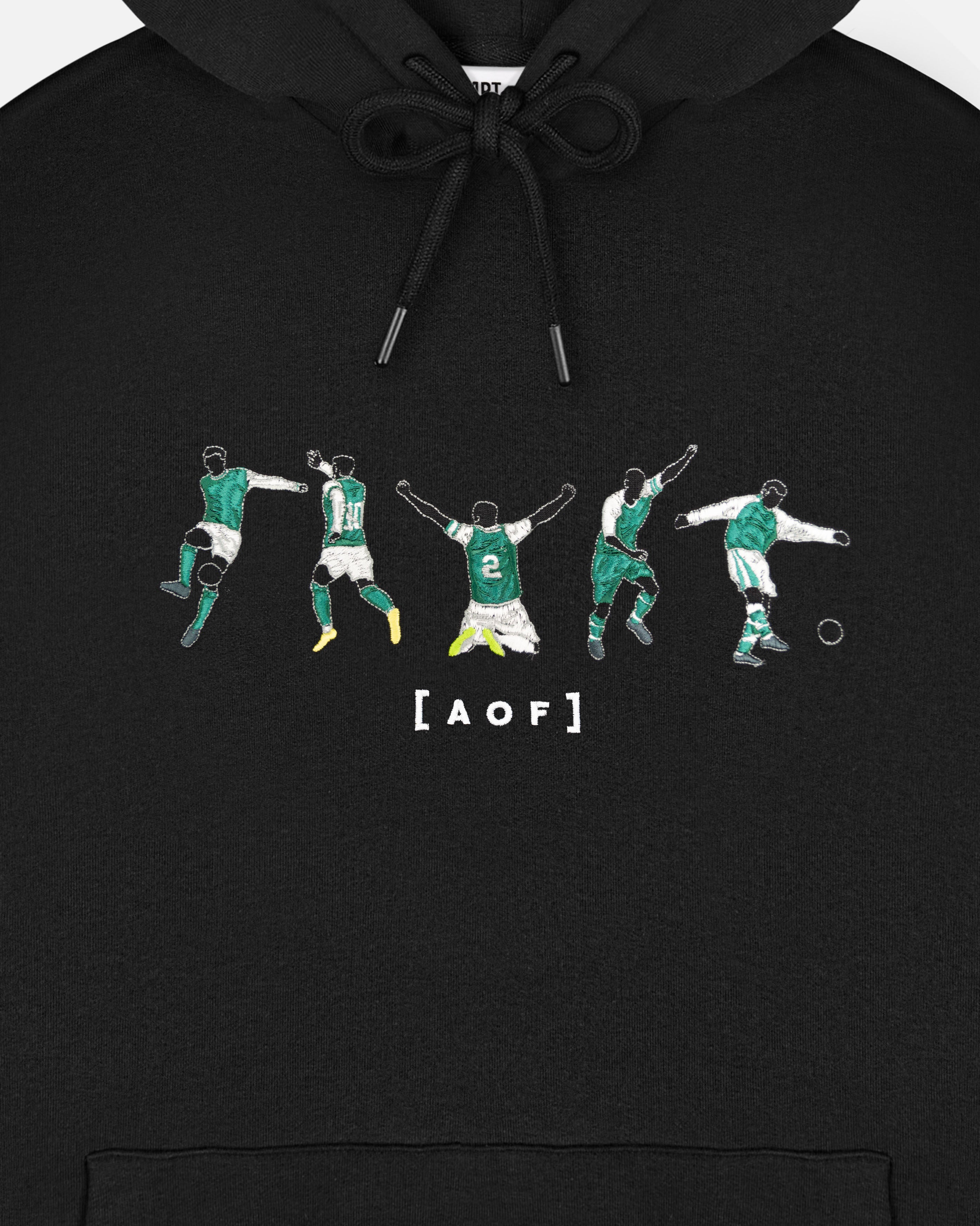 ART OF Hibernian Icons Hoodie | Hibs Black Embroidered Football Sweat