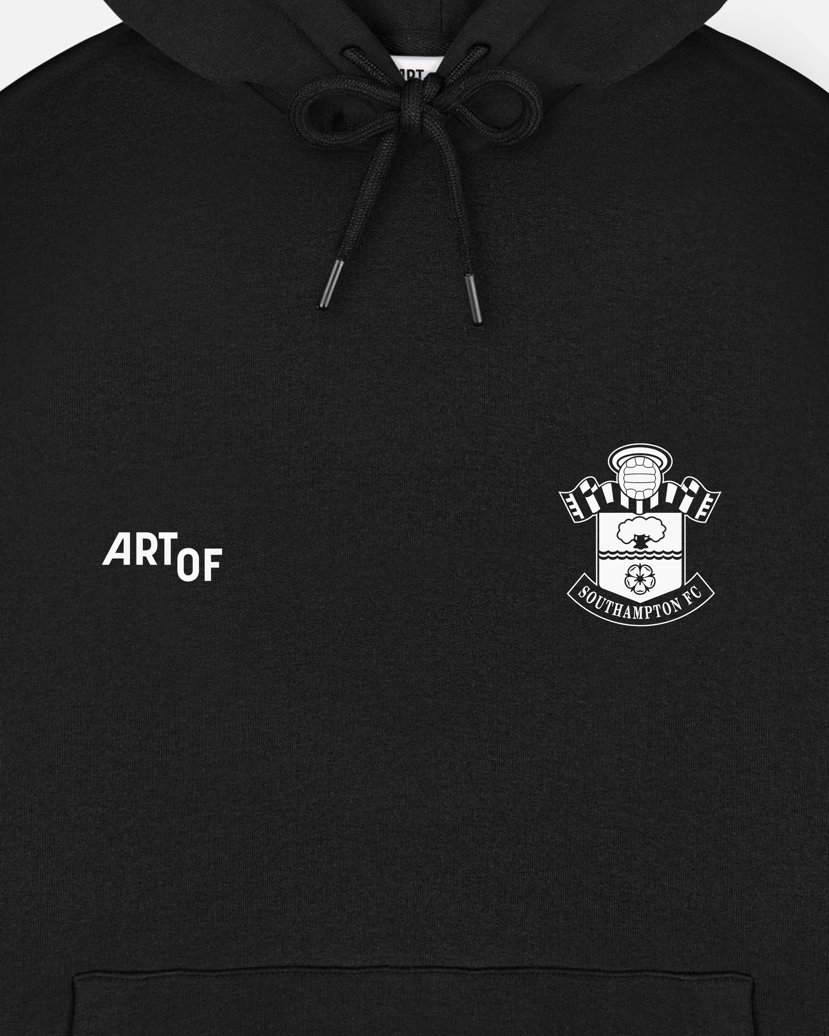 ART OF Southampton Heritage Hoodie | SFC Black Printed Football Sweat