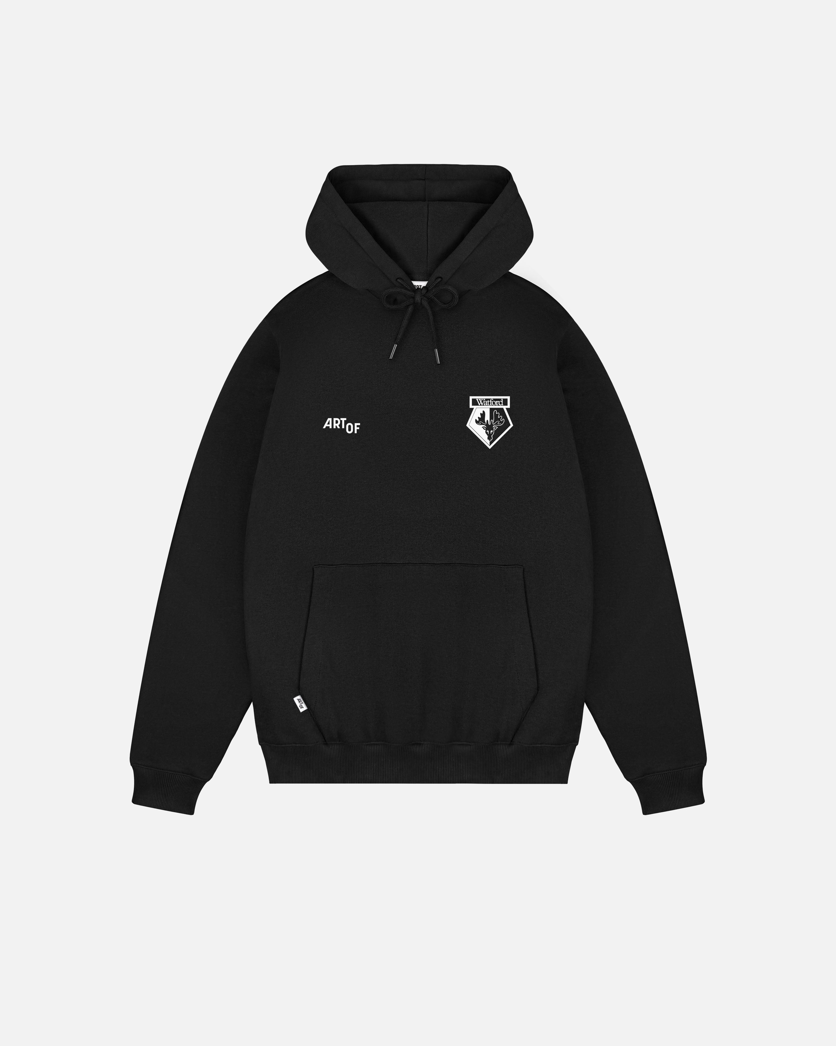 ART OF x Watford Heritage Hoodie | WFC Black Printed Football Sweat