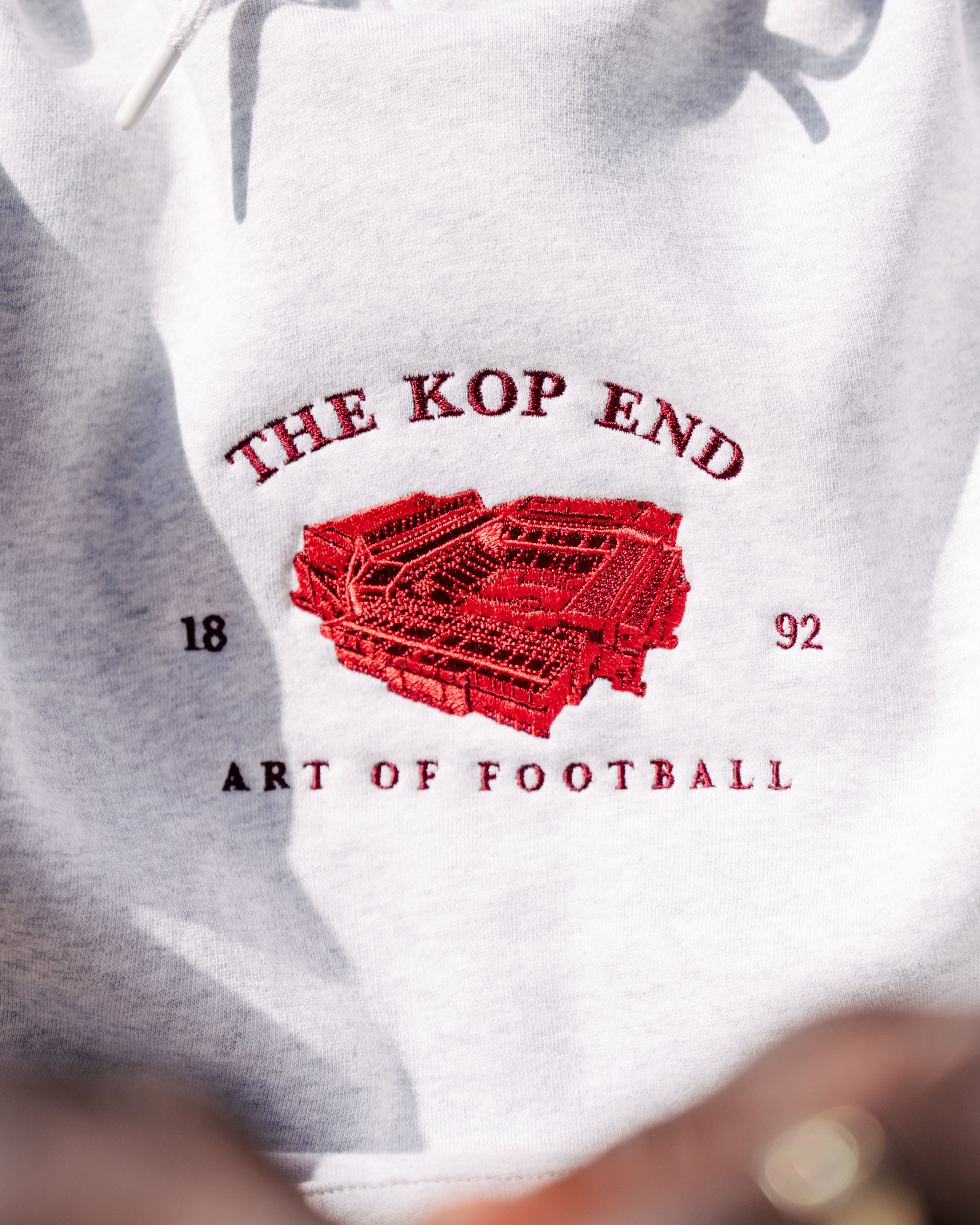 ART OF LFC Stadium Hoodie | Grey Embroidered Football Sweat