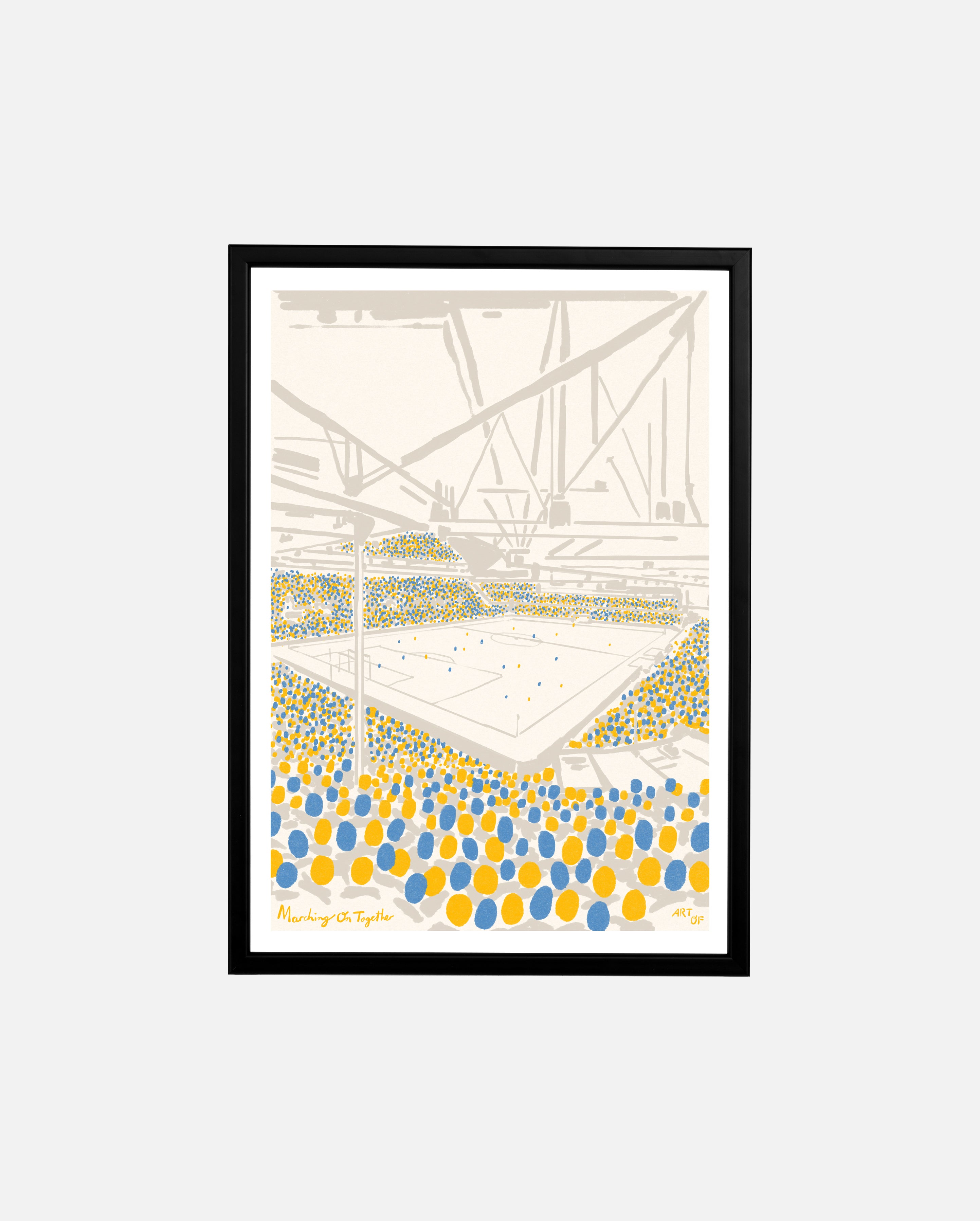 ART OF x Leeds United 12th Man Framed Football Print | LUFC Wall Art