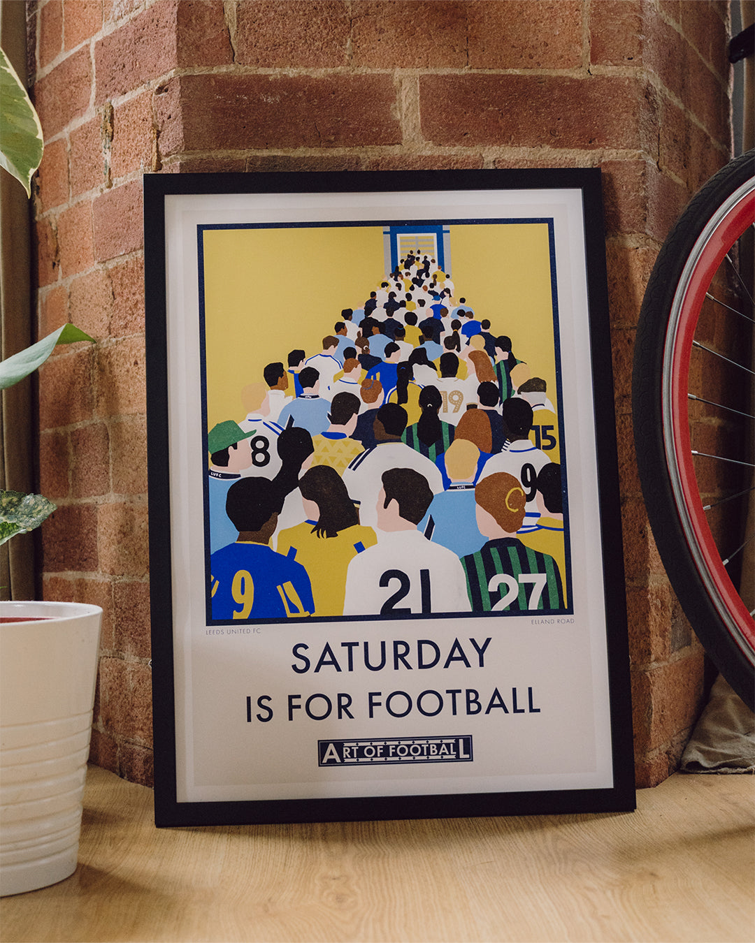 ART OF x Leeds United Saturday Is For Football Framed Print | LUFC Art
