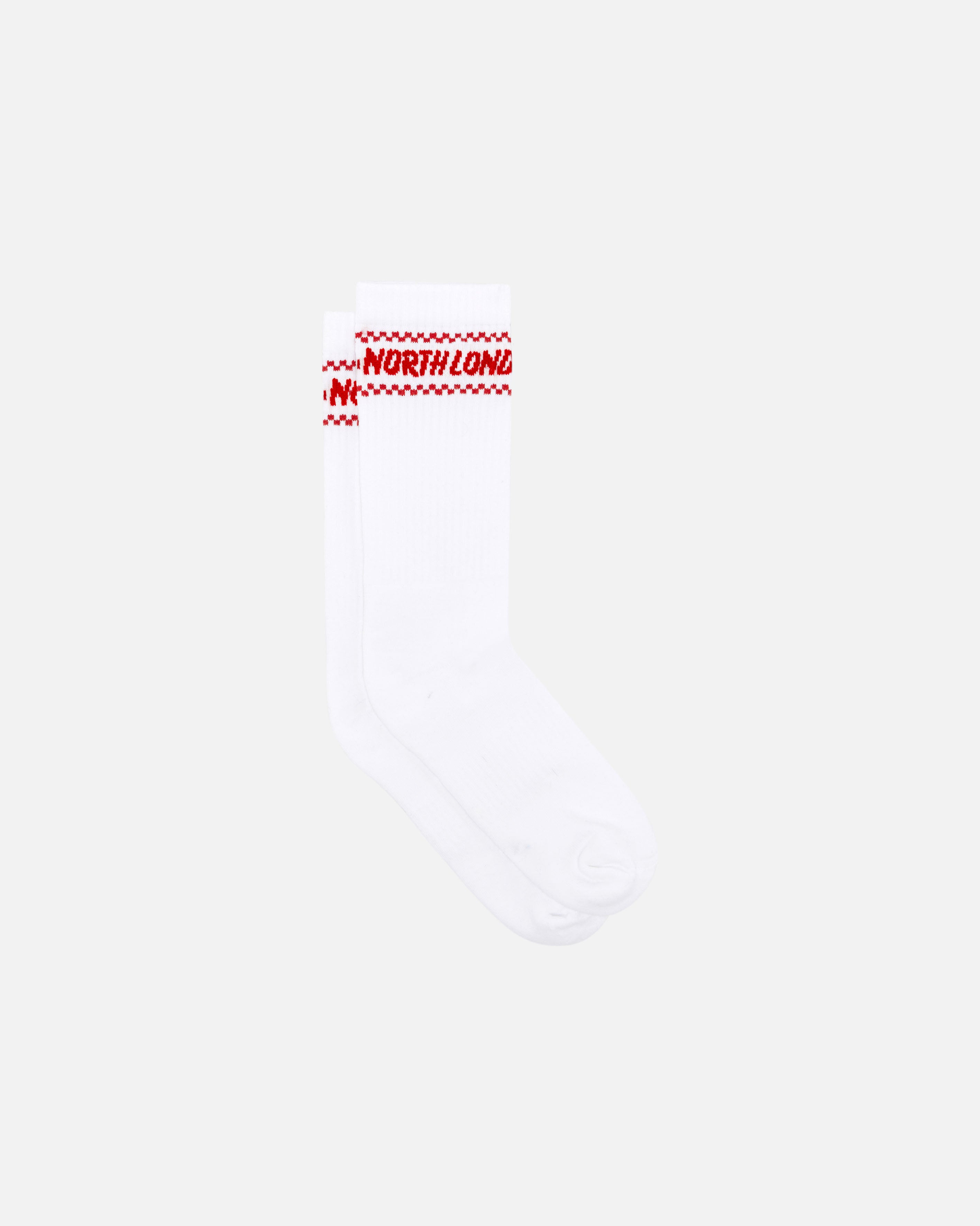 ART OF AFC Scarf Socks | North London White Football Accessories