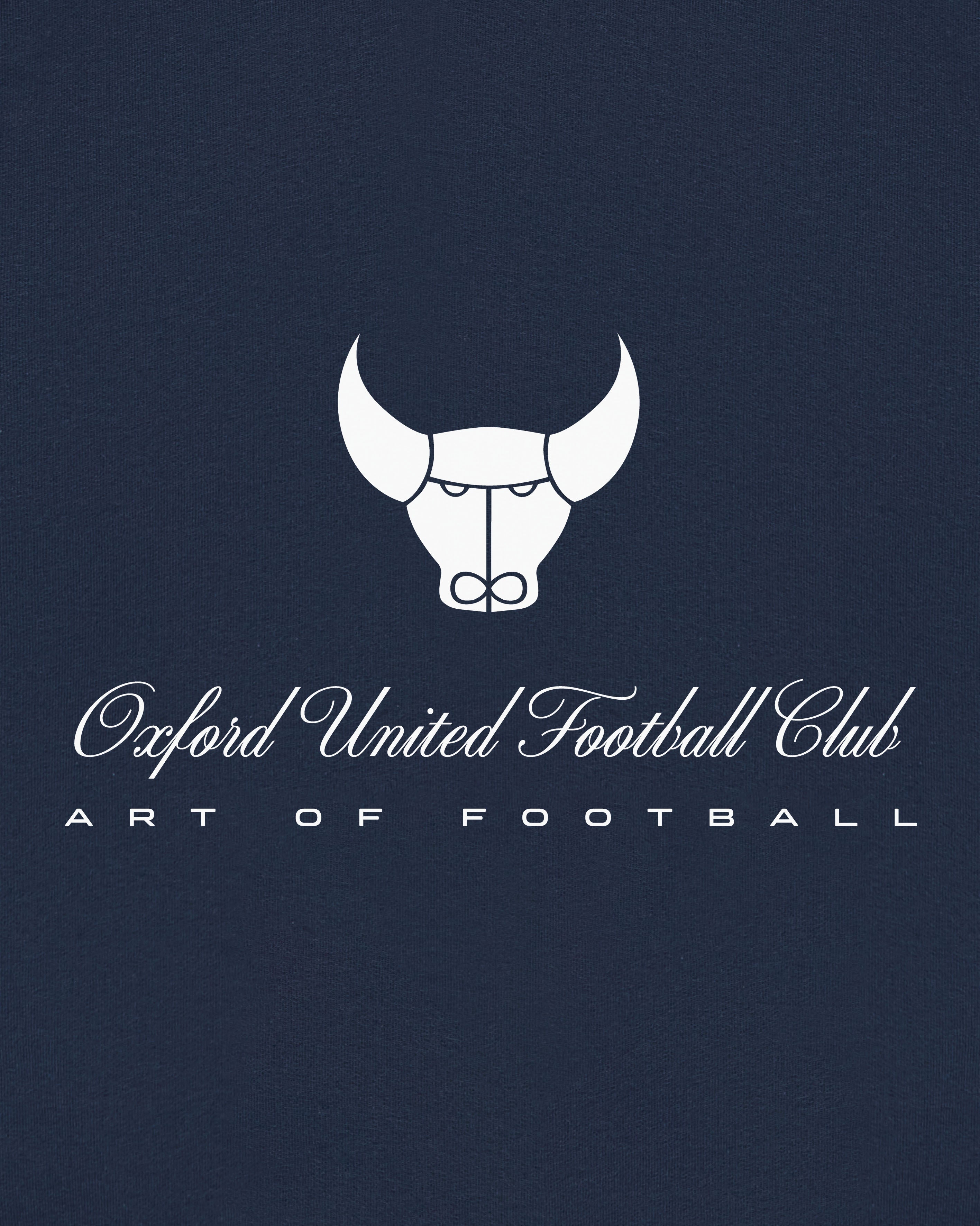 ART OF x Oxford Heritage Hoodie | OUFC Navy Printed Football Sweat