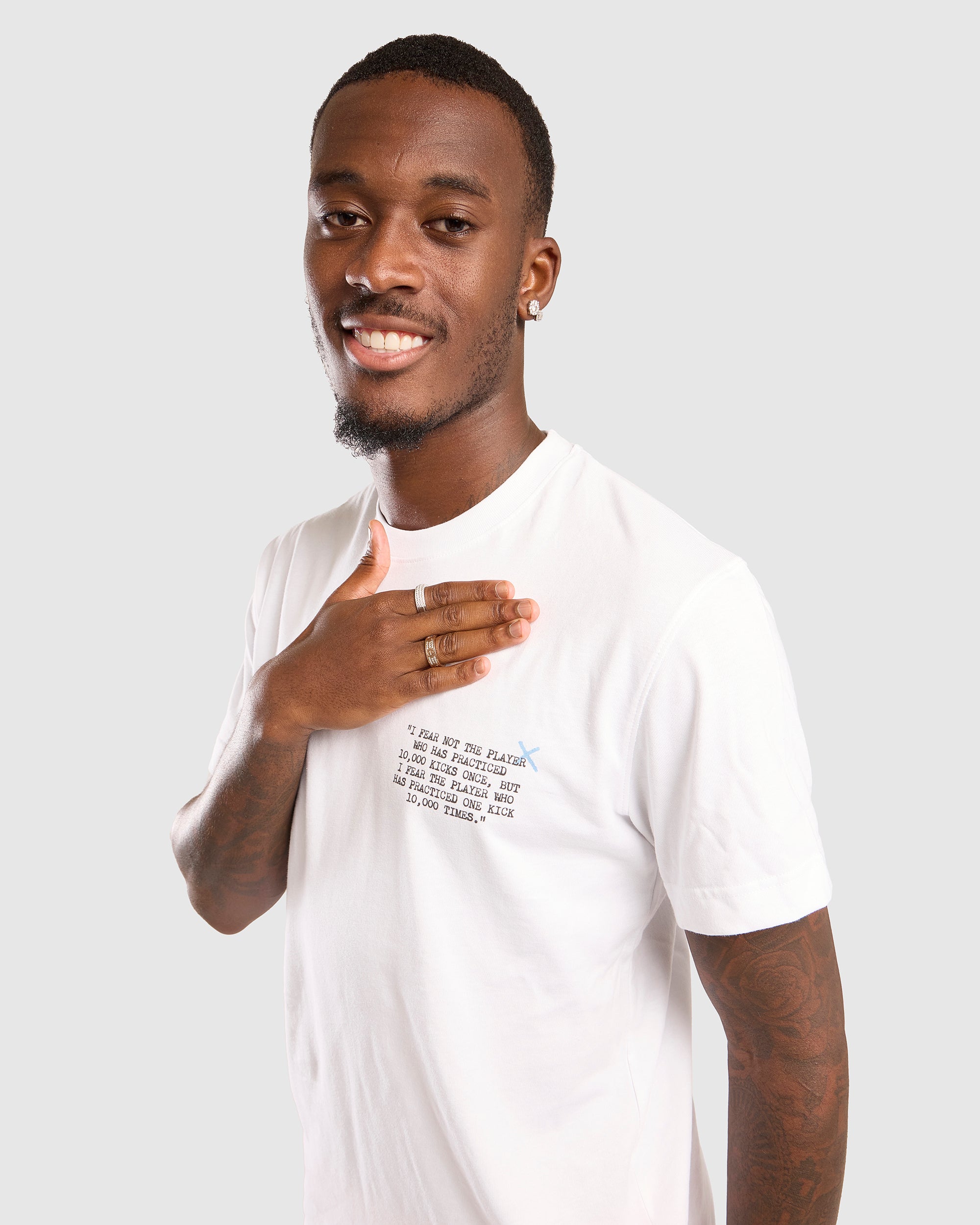 ART OF x Forest Trademark CHO Tee - Blue | NFFC White Football T-shirt