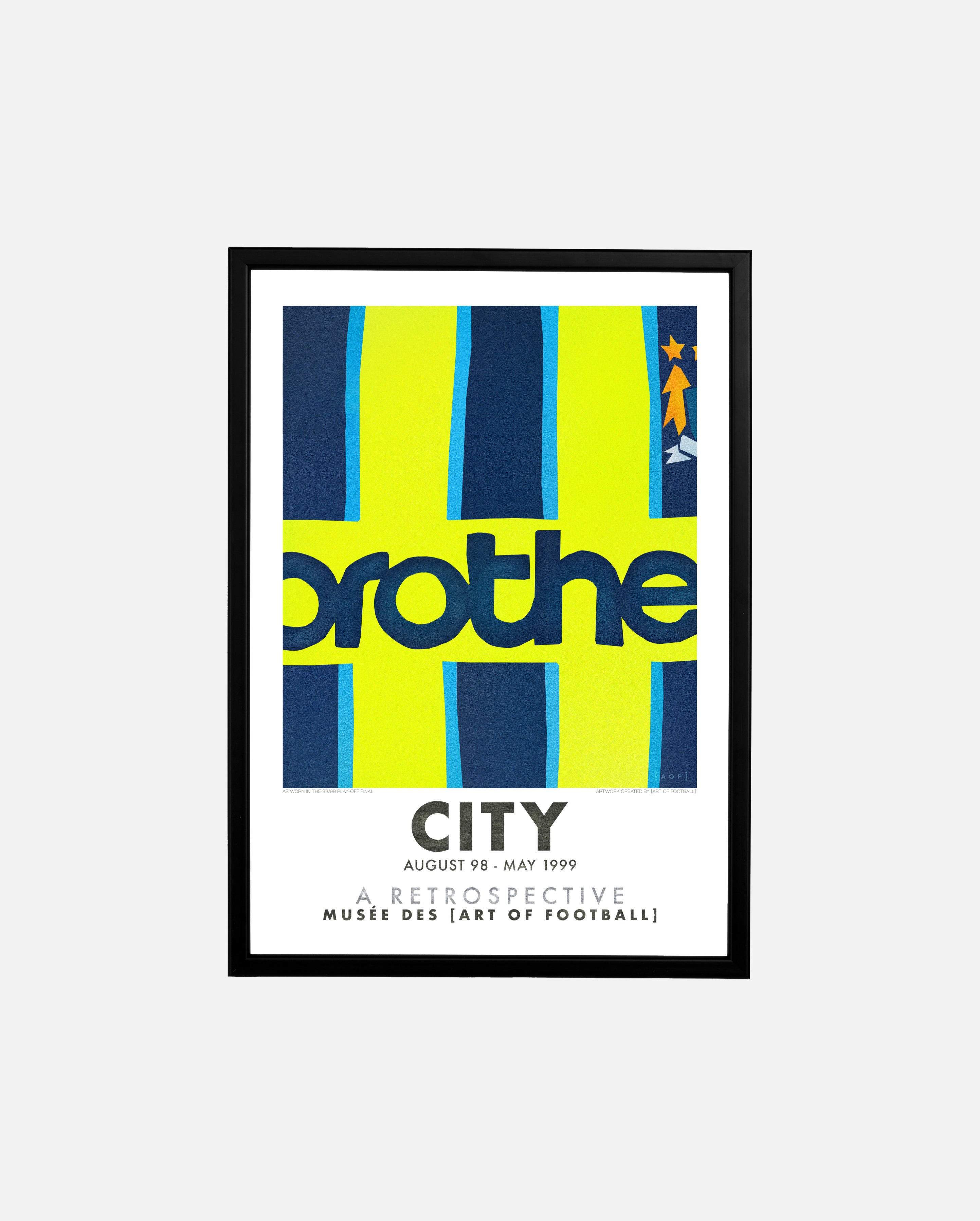 ART OF City 98/99 Framed Print | MCFC Football Wall Art