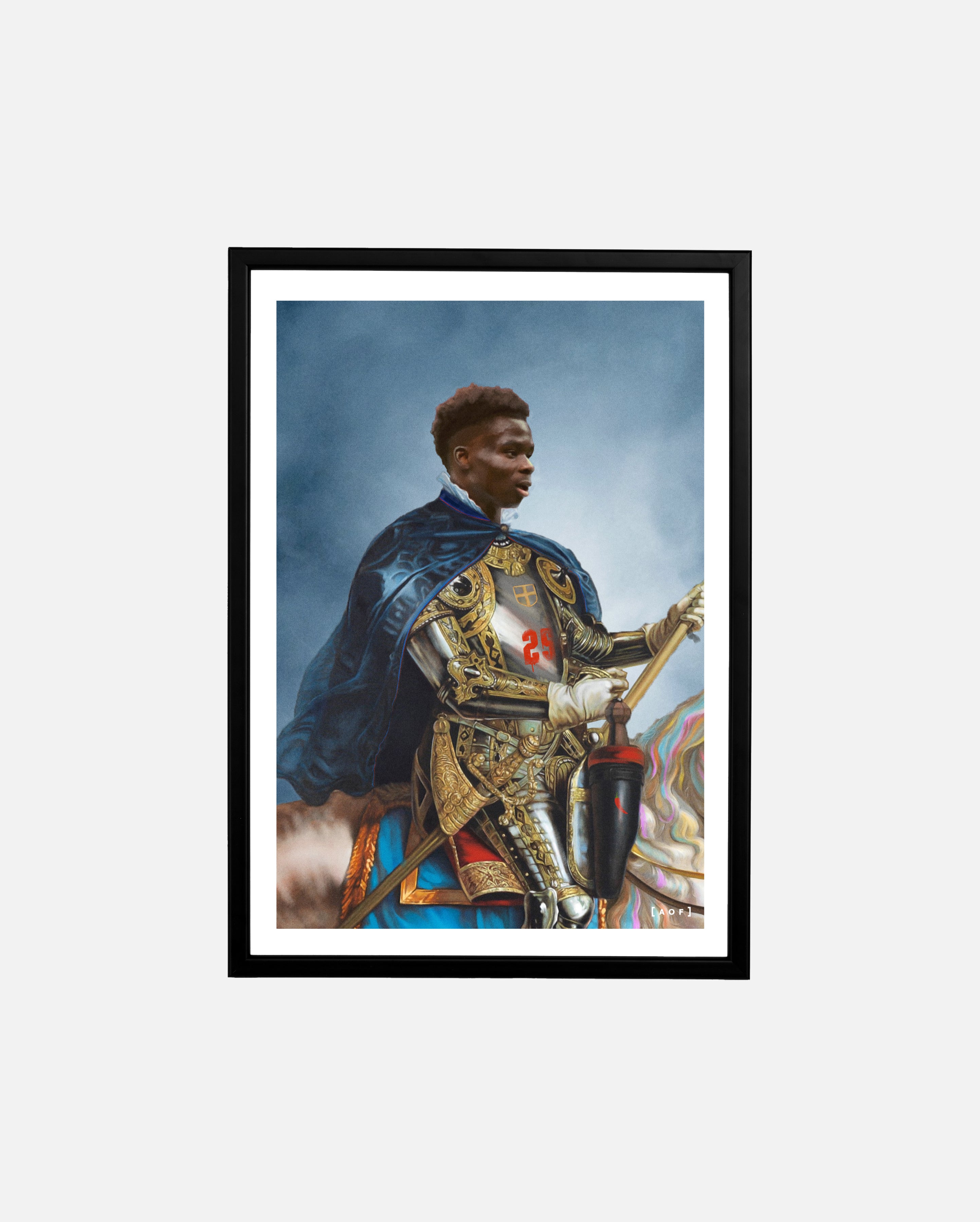 ART OF Saka The Brave Framed Print | Football Wall Art