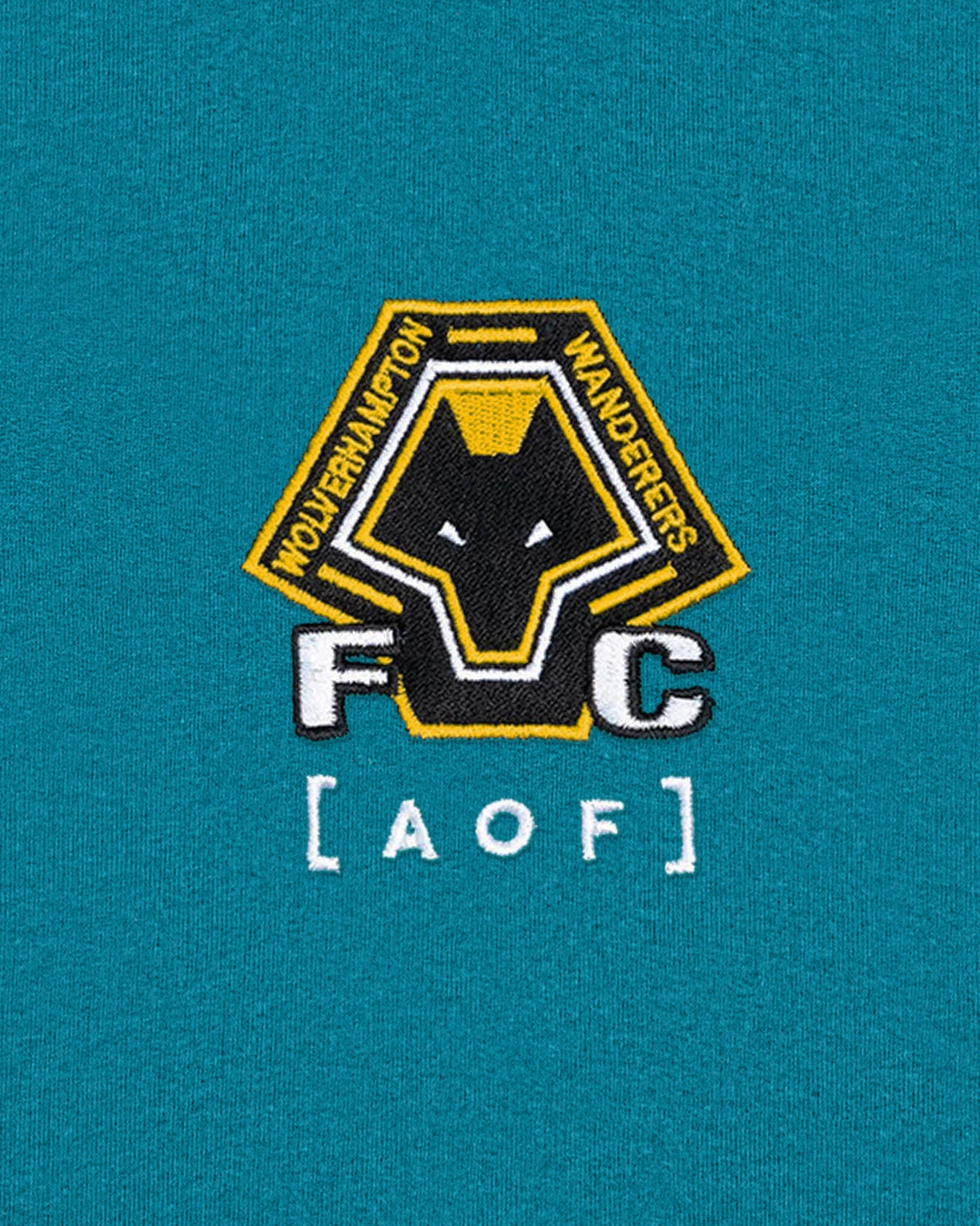 ART OF x Wolves 1997 Crest Embroidered Teal Hoodie | Football Merch
