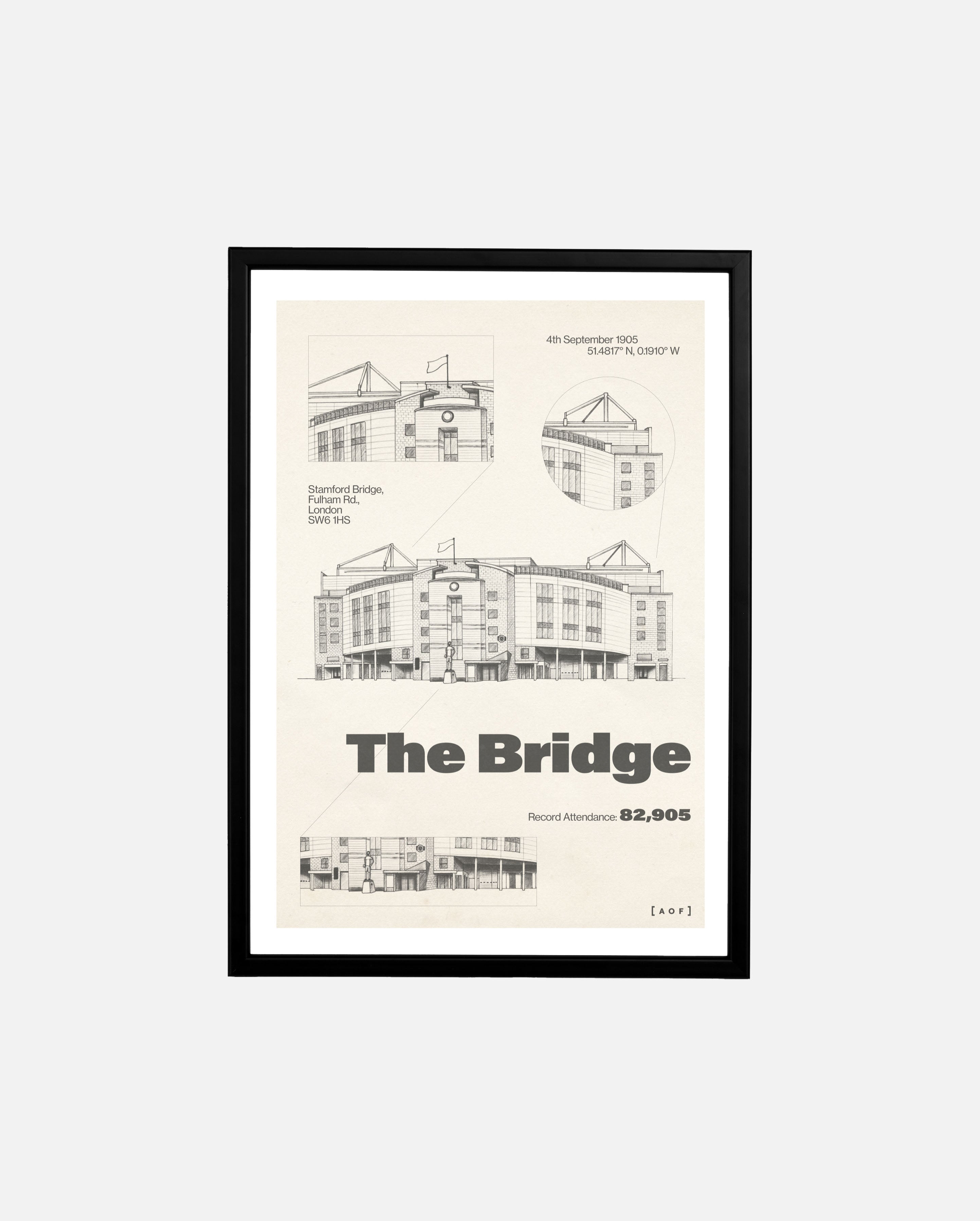 ART OF The Bridge Blueprint Framed Print | CFC Football Wall Art