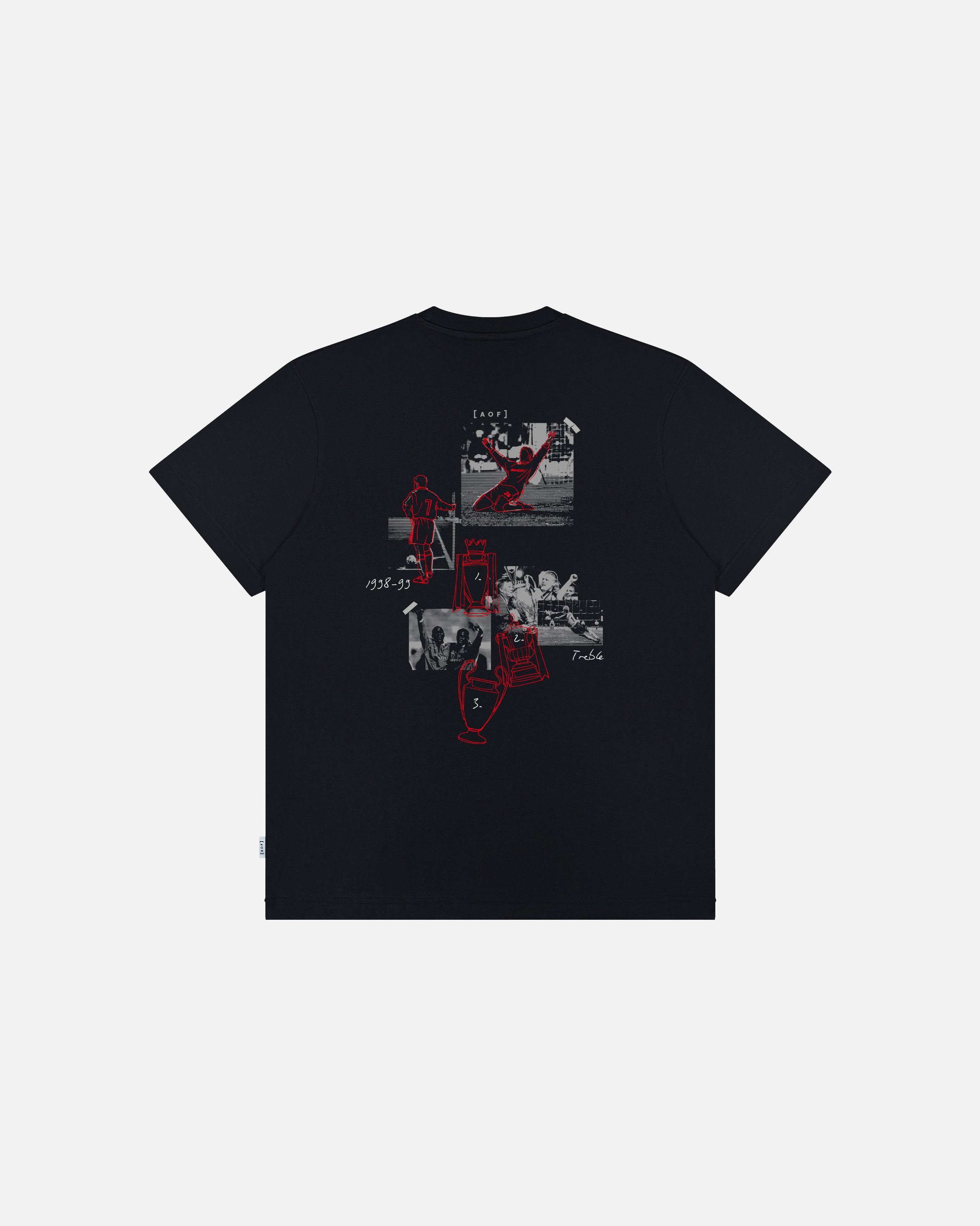 ART OF United Treble Tee | MUFC Black Graphic Football T-shirt