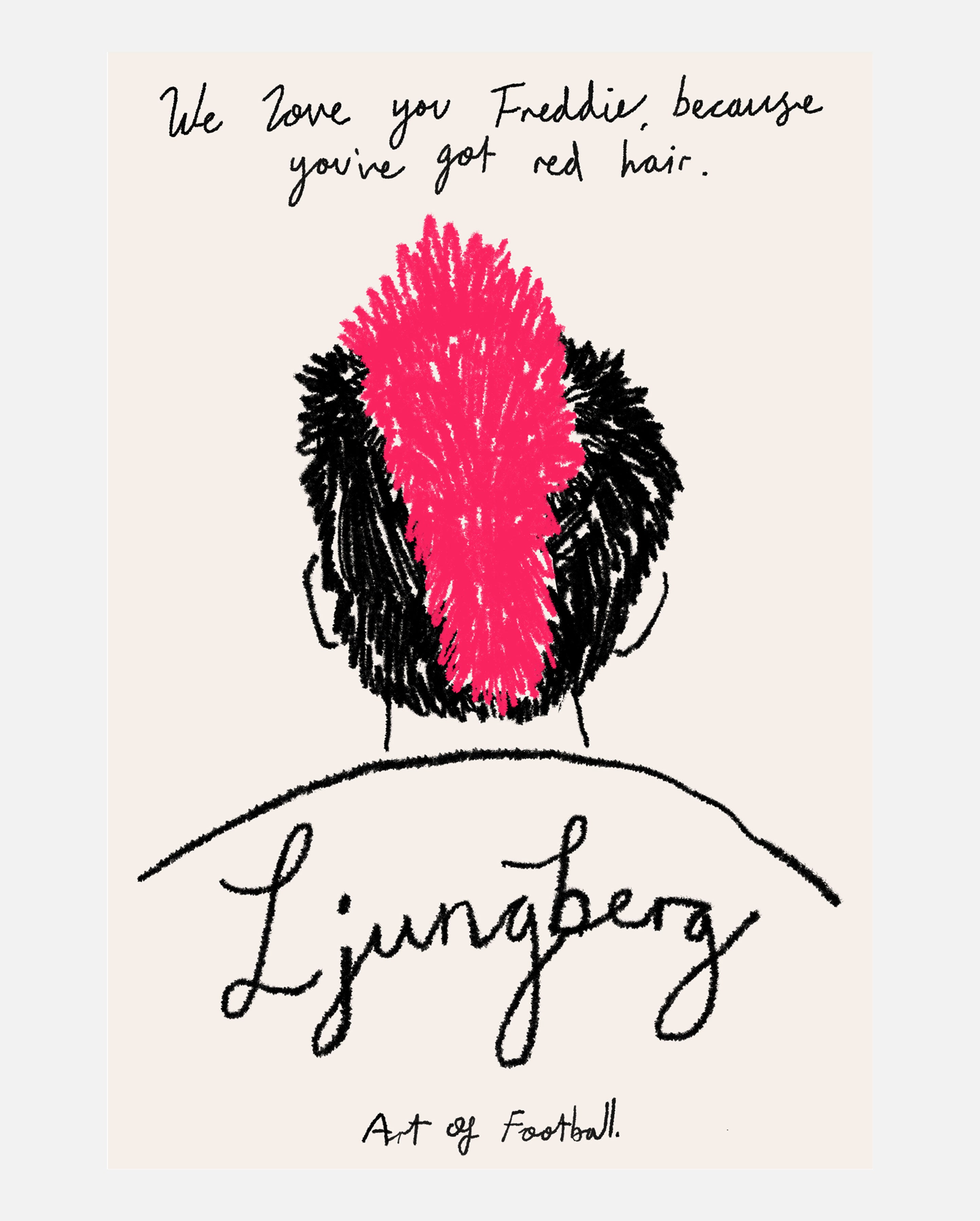 ART OF AFC We Love You Freddie Framed Print | Football Wall Art