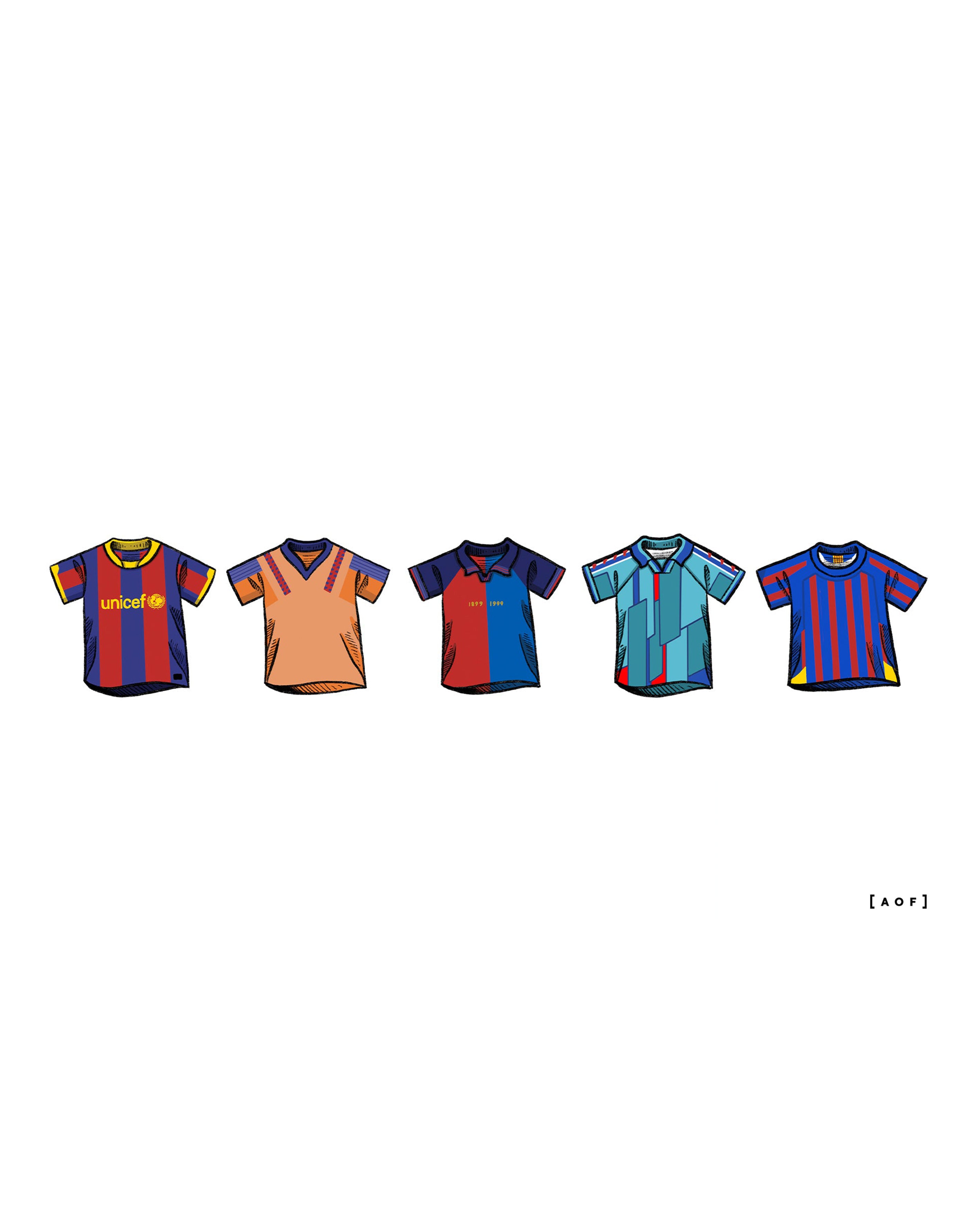 ART OF Barcelona Classics Framed Print | Spanish Football Wall Art