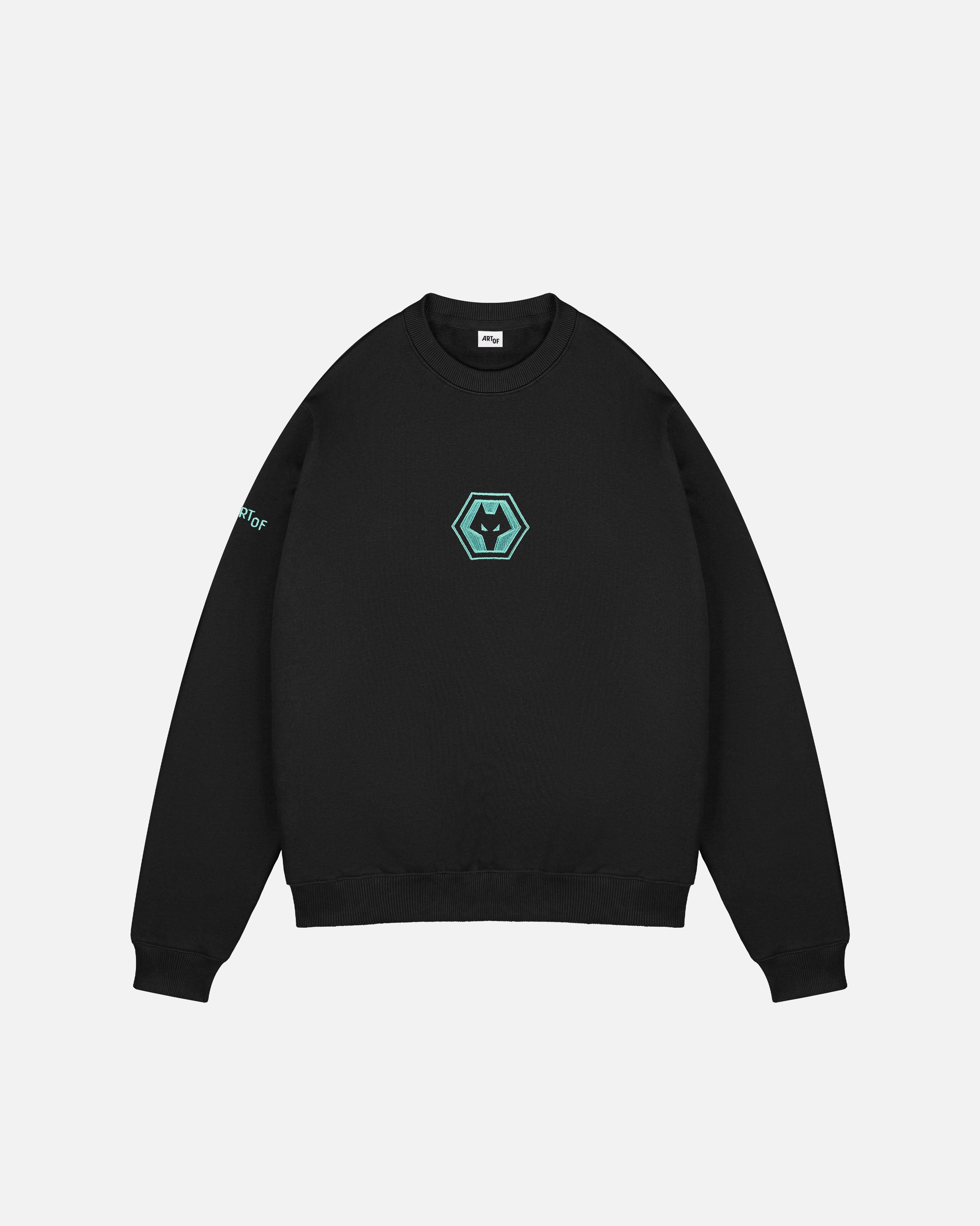 ART OF Wolves Single Colour Crest Sweat | Embroidered Football Jumper