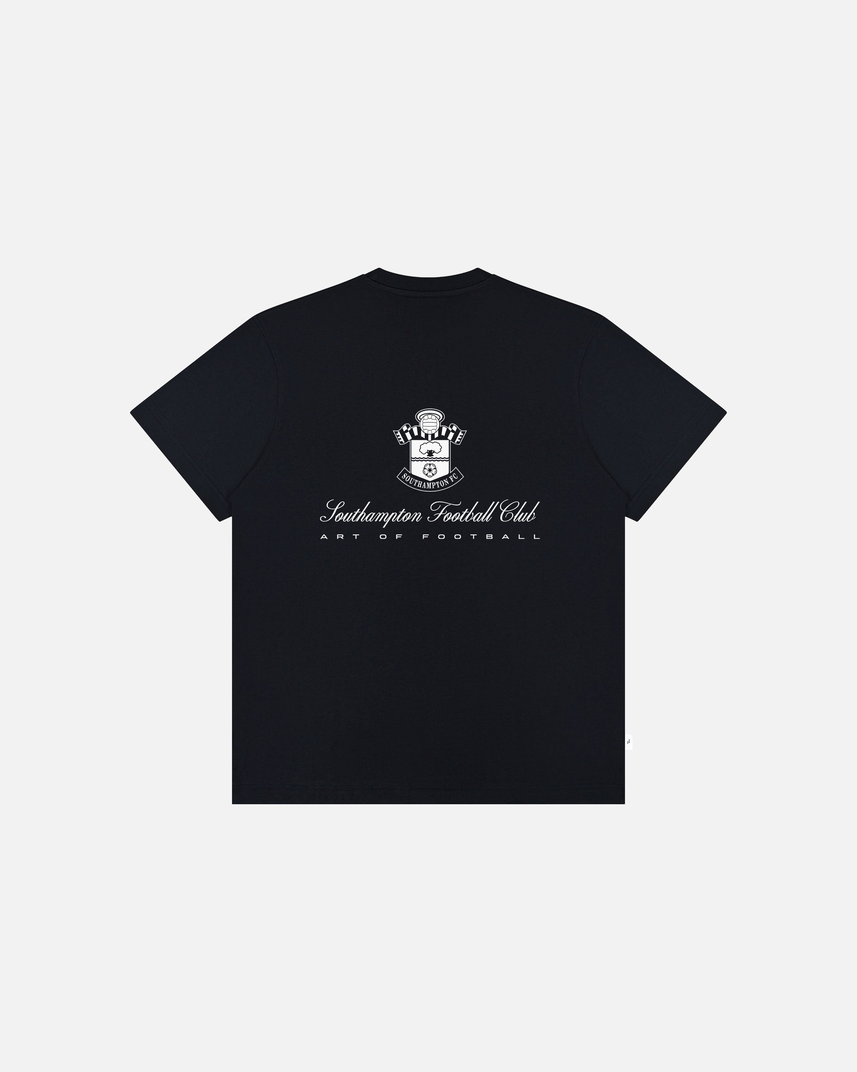 ART OF x Southampton Heritage Tee | SFC Black Graphic Football T-shirt