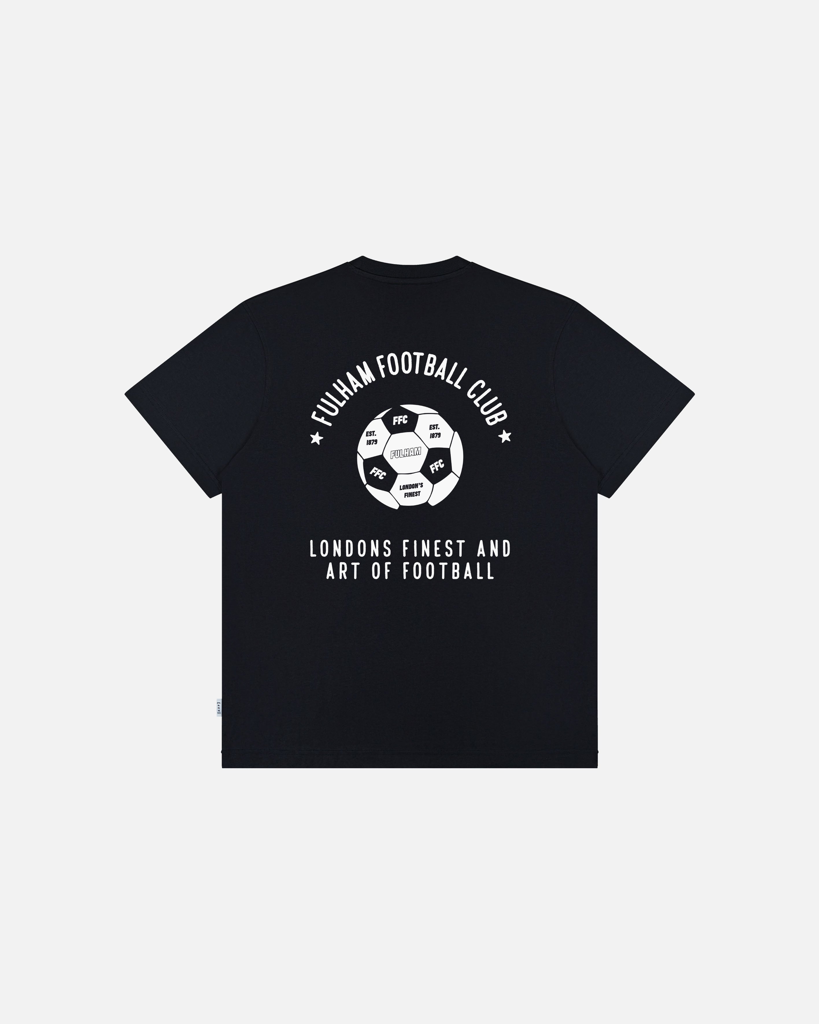 ART OF Fulham London's Finest Tee | FFC Black Graphic Football T-shirt