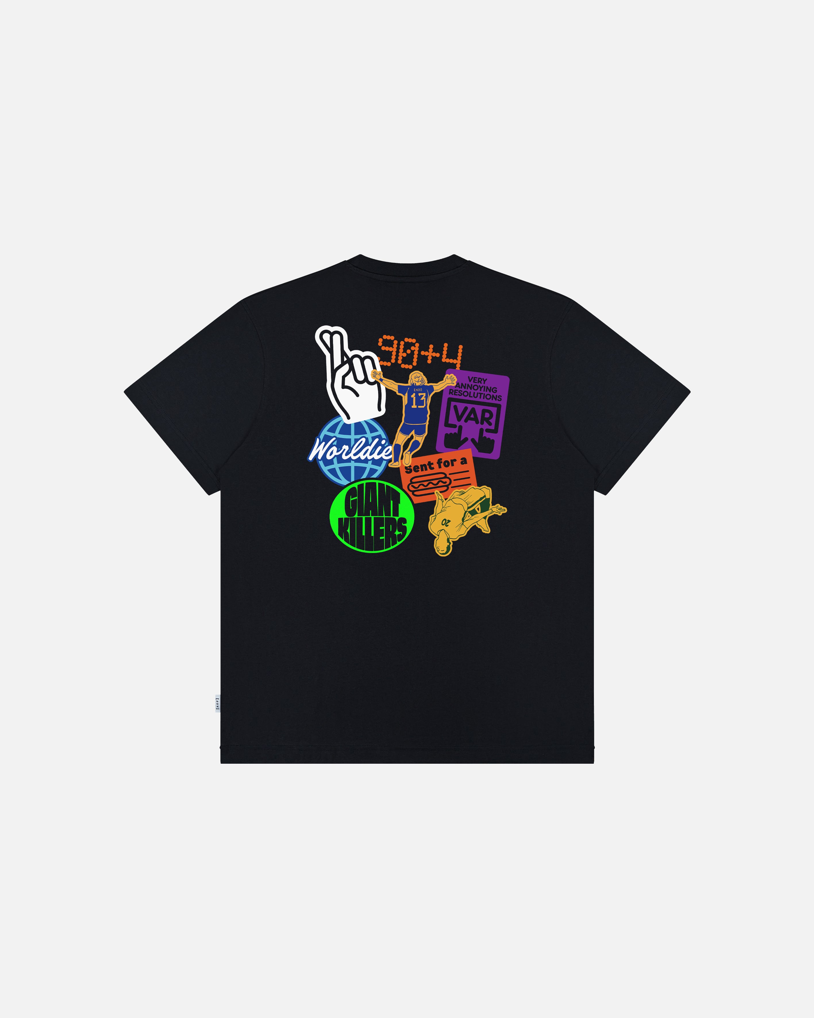ART OF Sticker Bomb Tee | Black Graphic Women's Football T-shirt