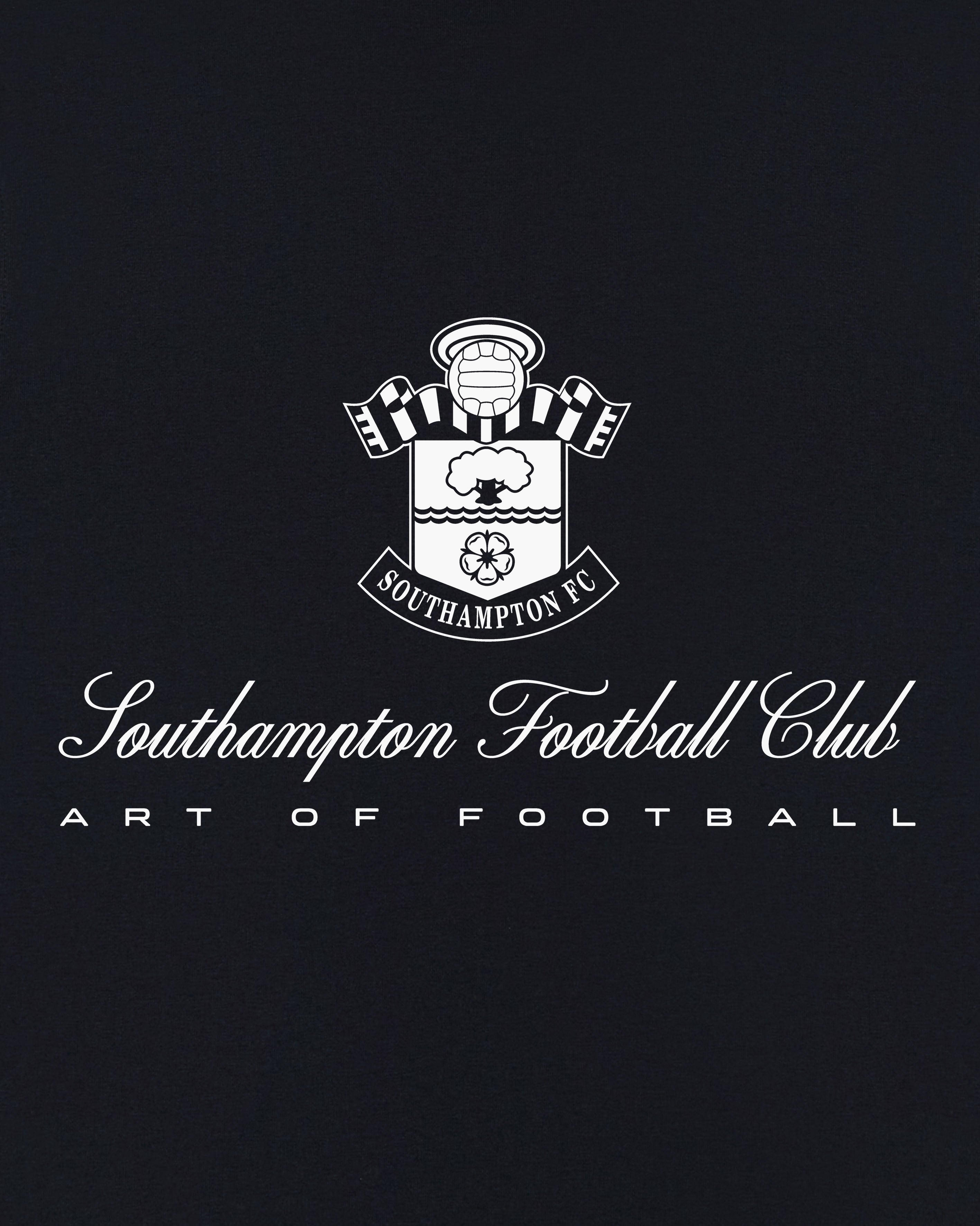 ART OF x Southampton Heritage Tee | SFC Black Graphic Football T-shirt