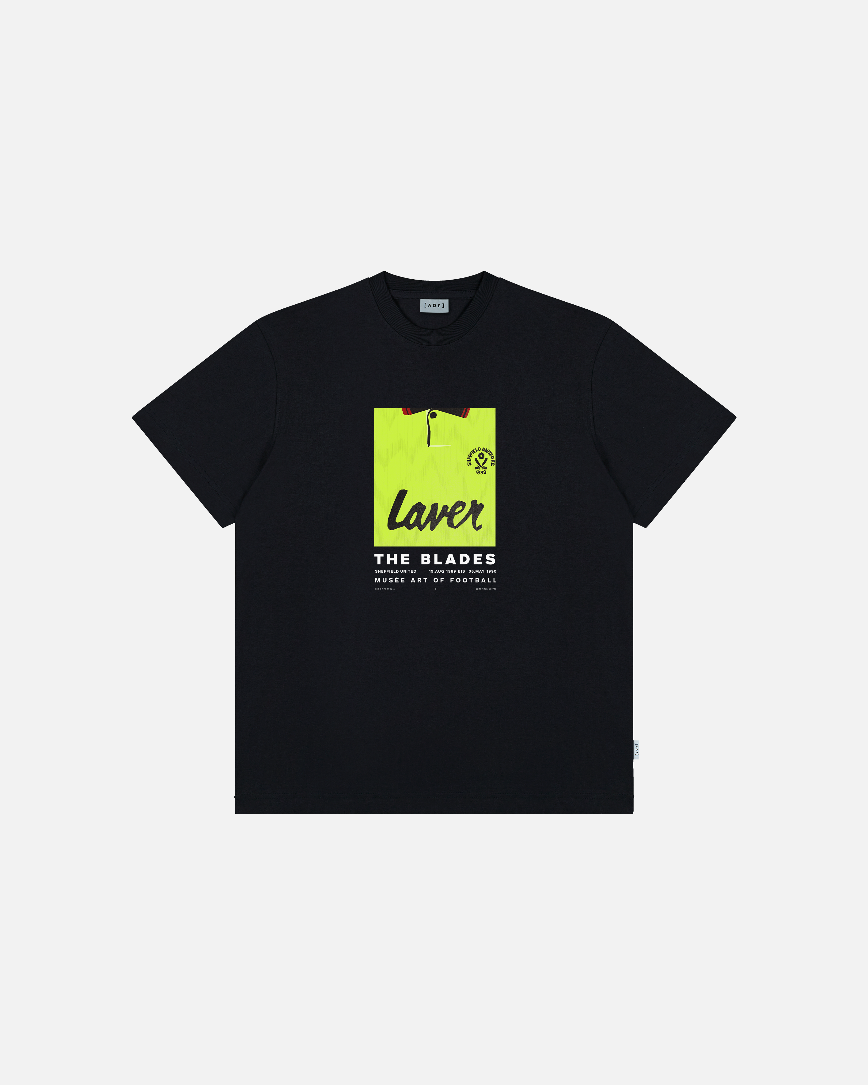 ART OF x Sheffield United Blades 89/90 Away | Black Football T-shirt