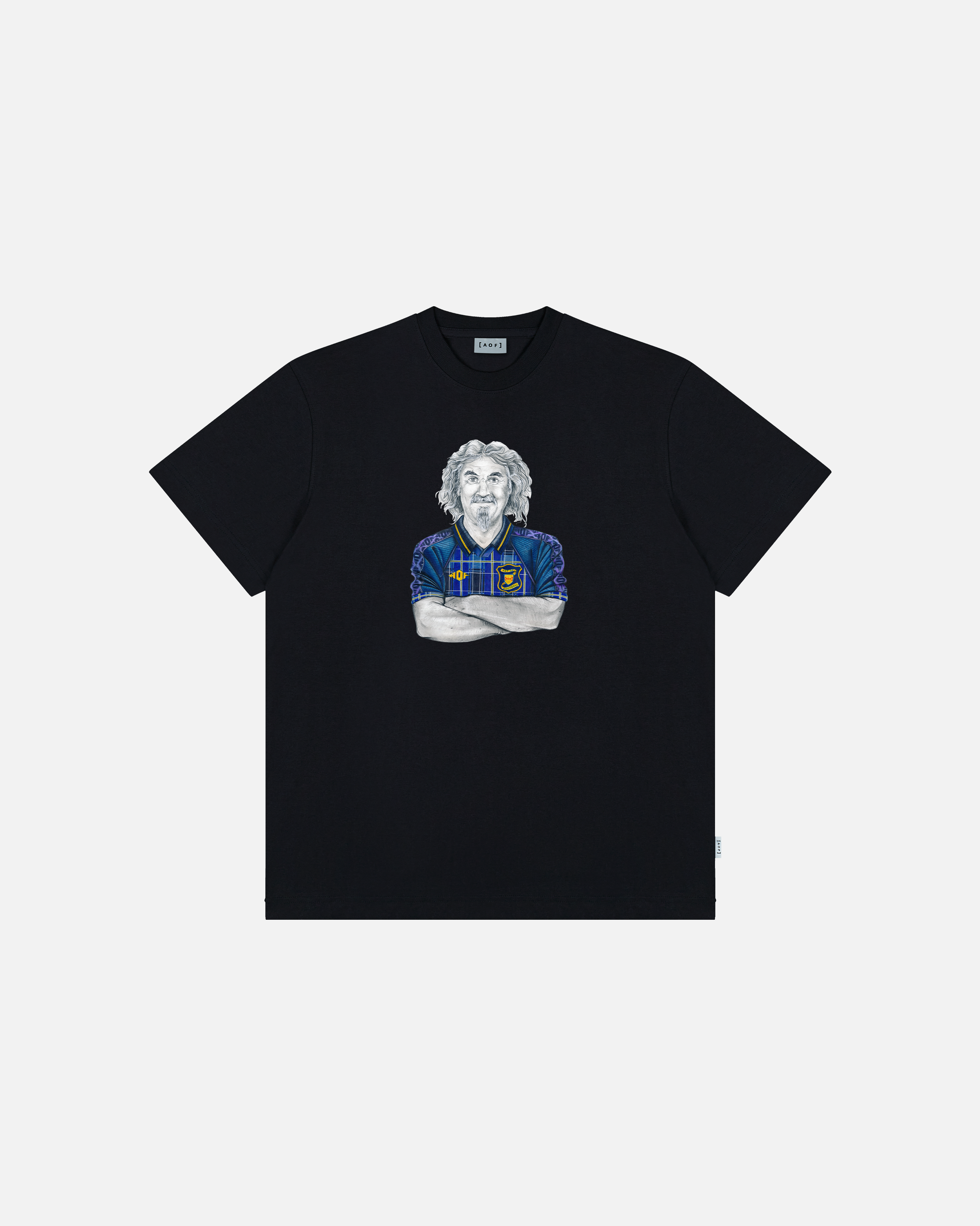 ART OF Tartan Billy Tee | Scotland Black Graphic Football T-shirt