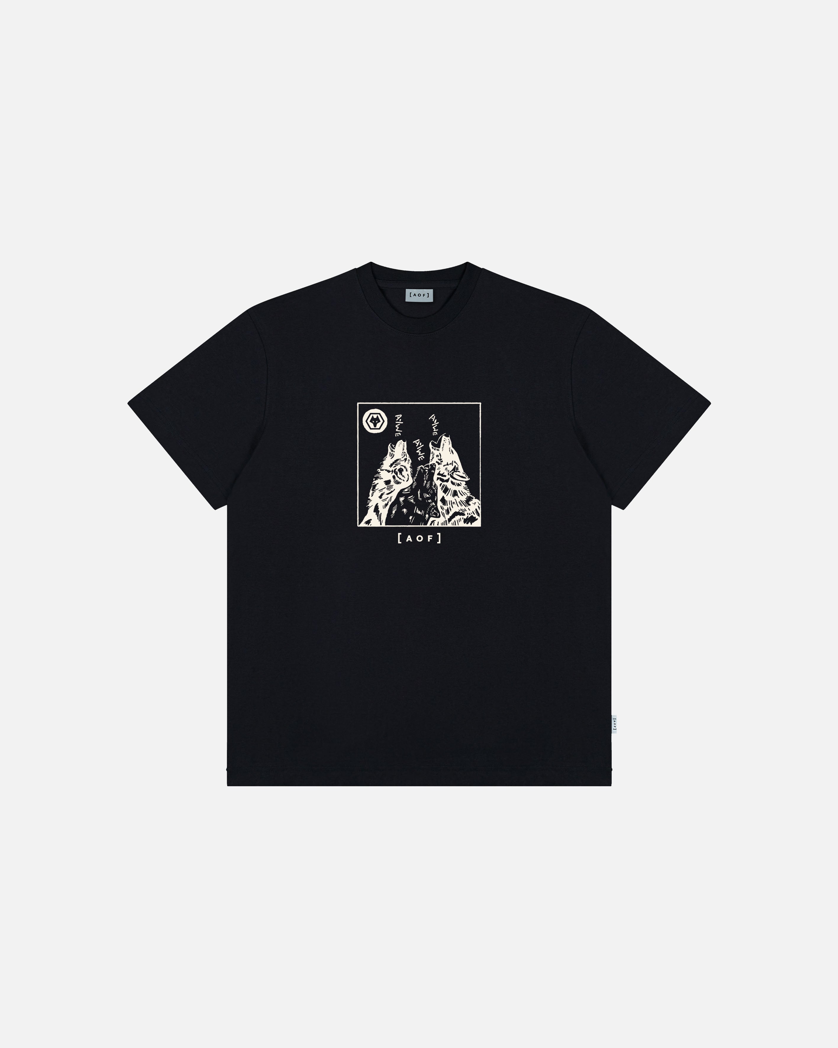 ART OF x Wolves Ay We Tee | WWFC Black Graphic Football T-shirt