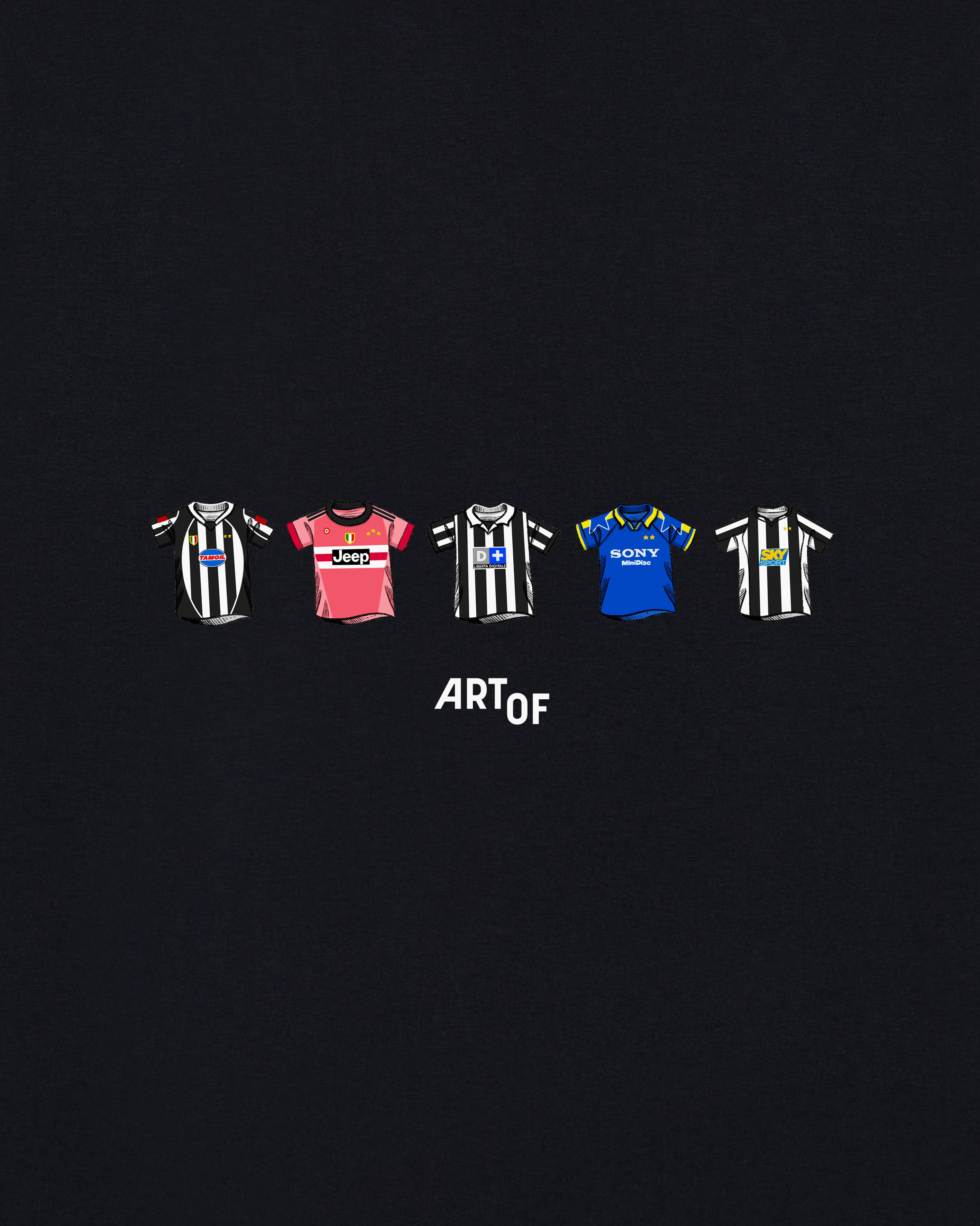 ART OF Juve Classics Tee | Black Graphic Italian Football T-shirt