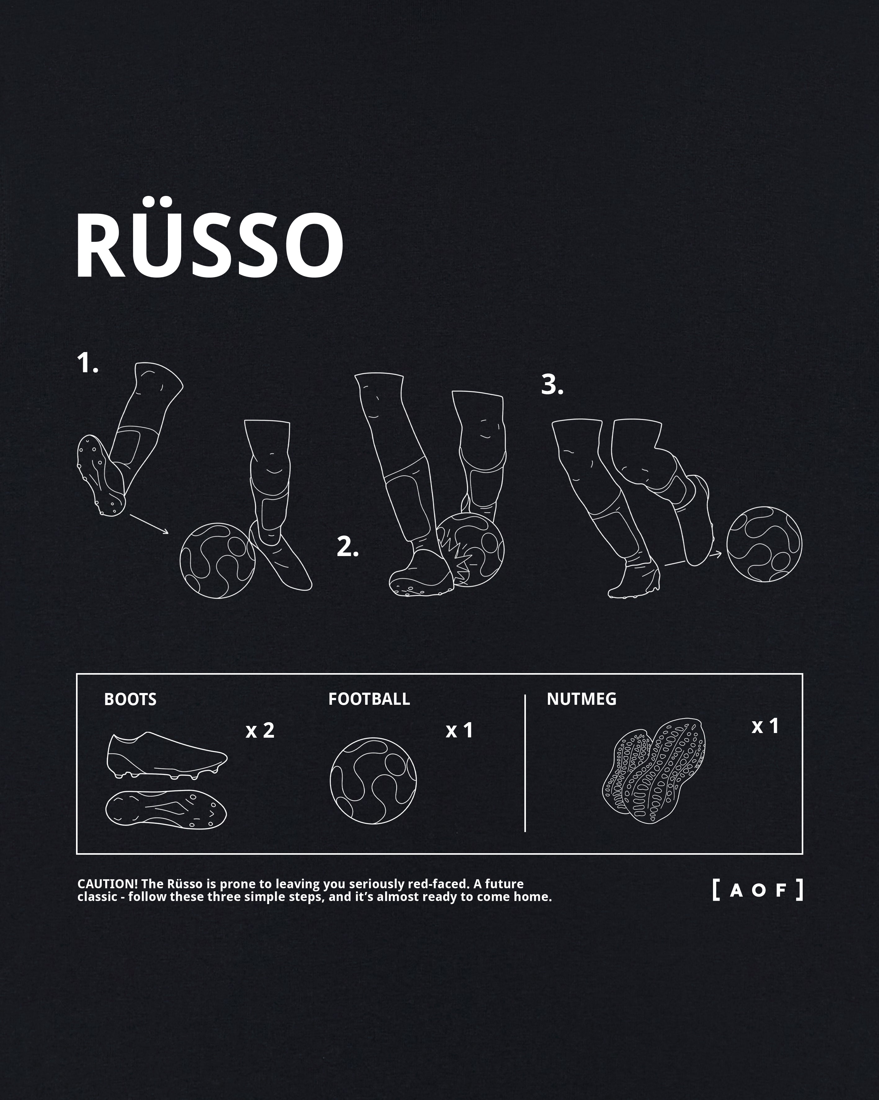 ART OF Russo Tee | England Black Graphic Women's Football T-shirt