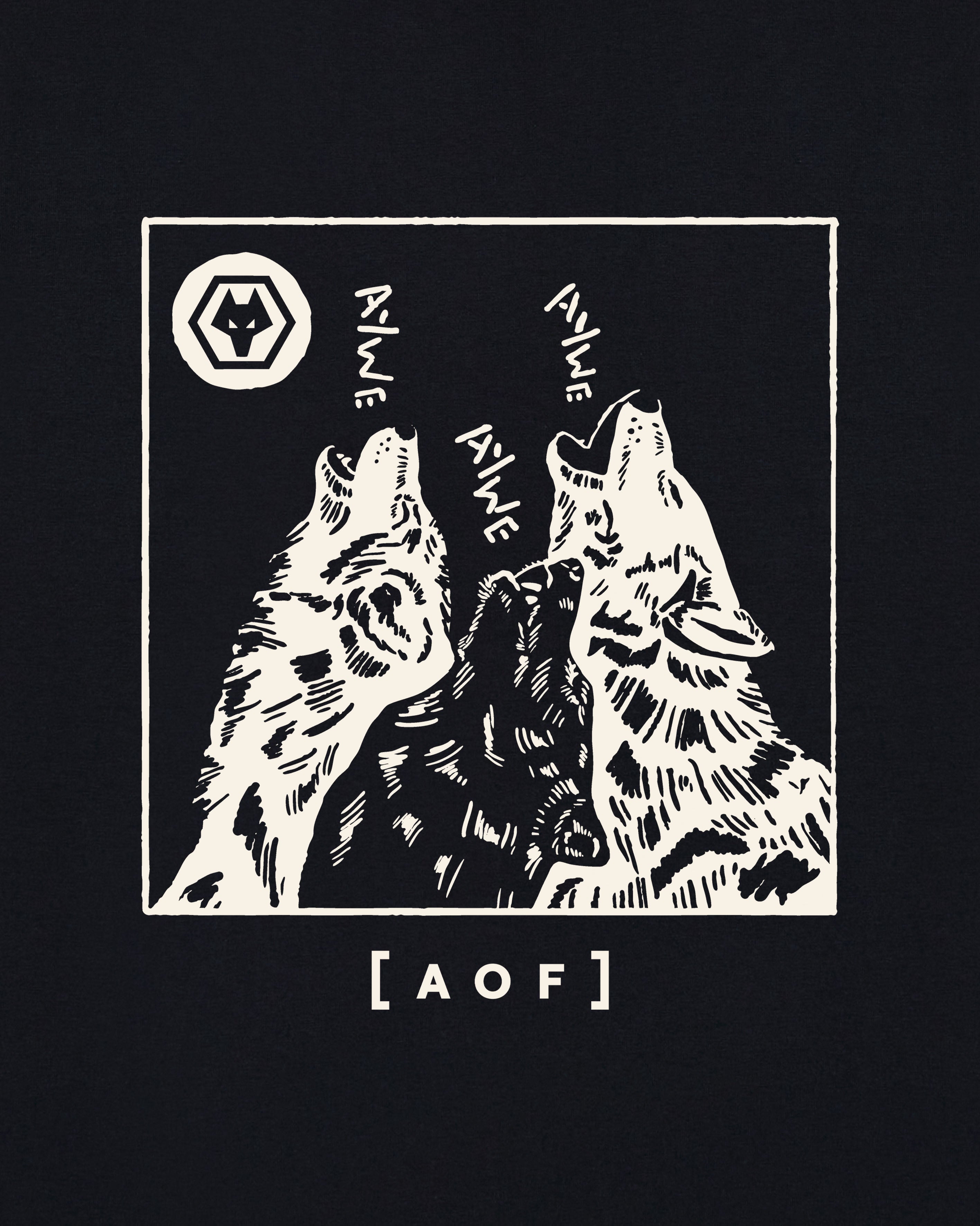 ART OF x Wolves Ay We Tee | WWFC Black Graphic Football T-shirt