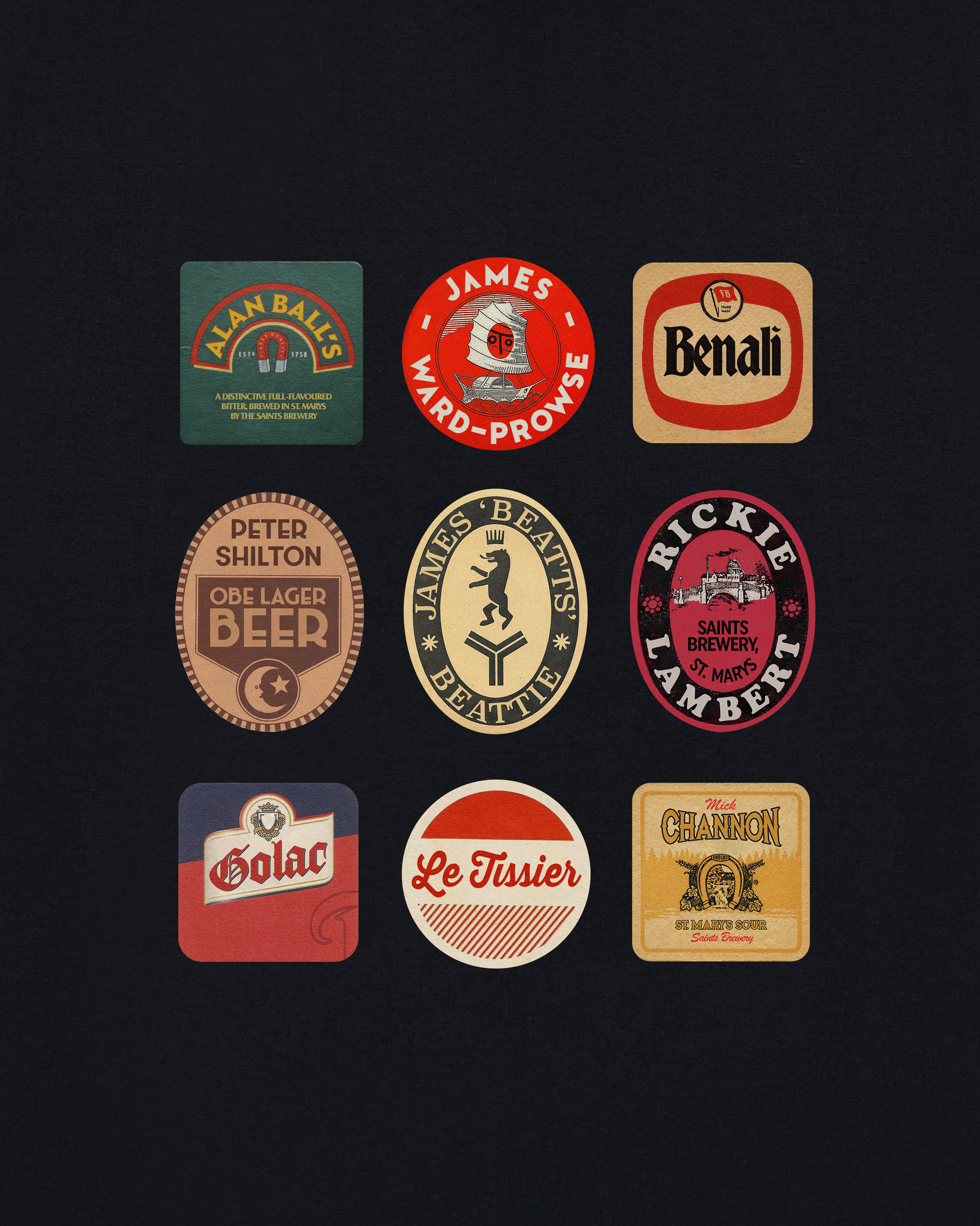 ART OF Southampton Saints Brewery Tee | Black Graphic Football T-shirt