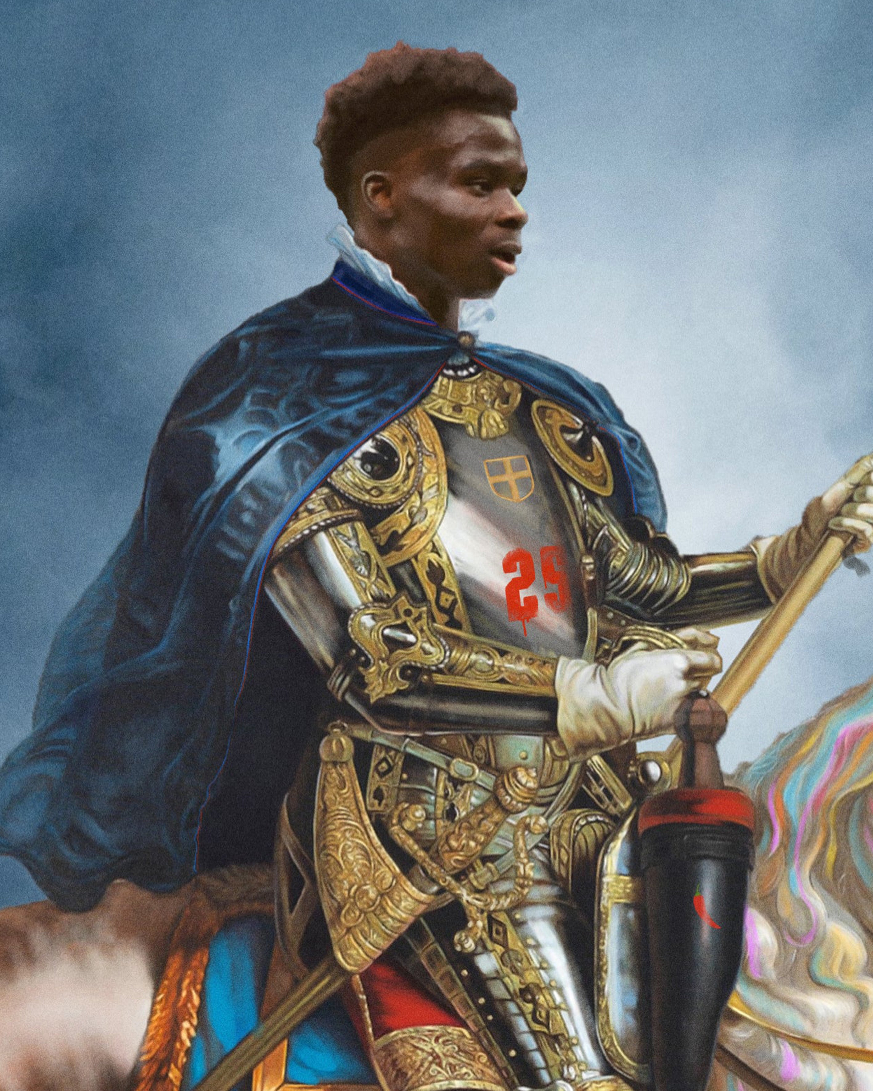 ART OF Saka The Brave Framed Print | Football Wall Art