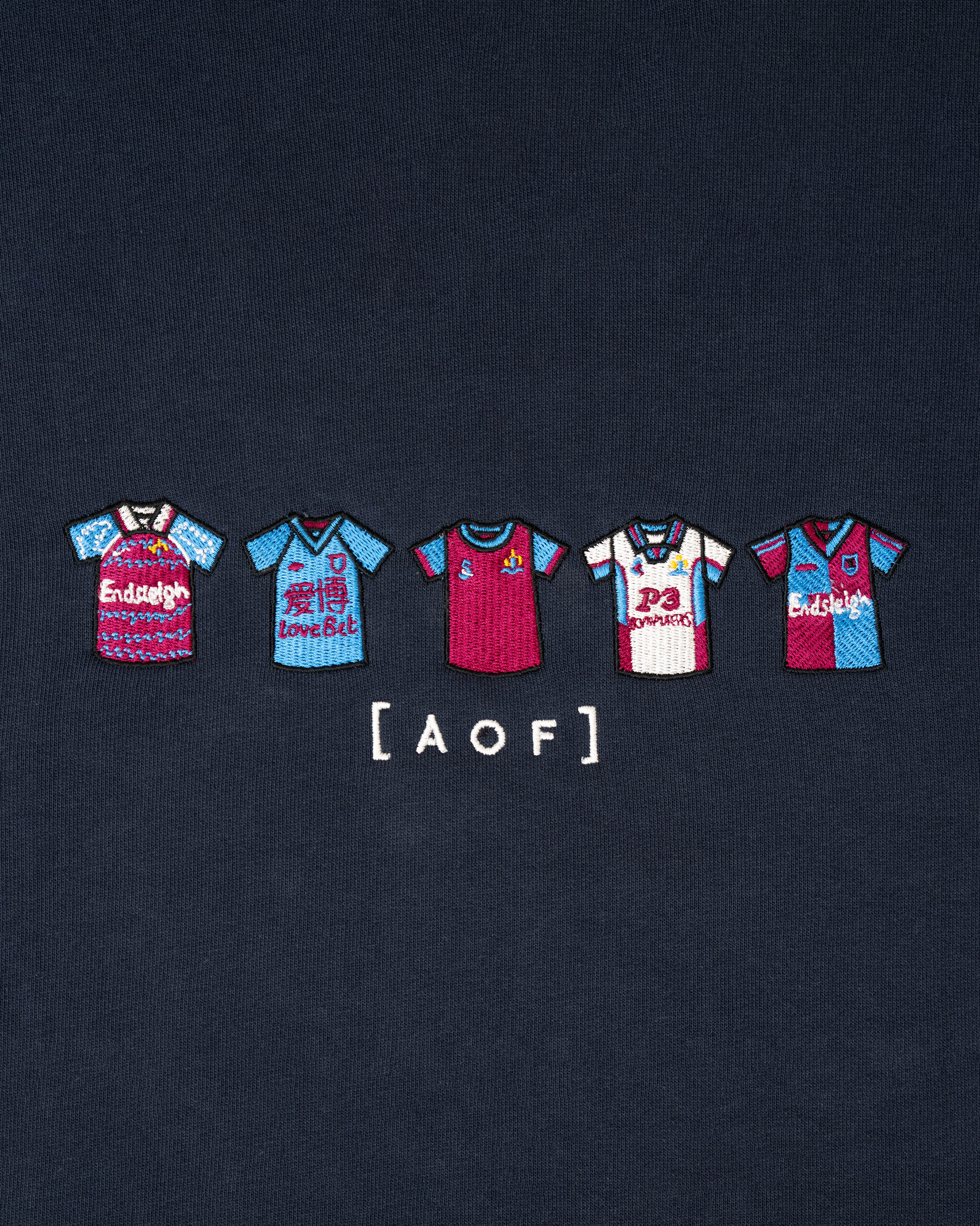 ART OF x Burnley Embroidered Classics Navy Hoodie | BFC Football Sweat