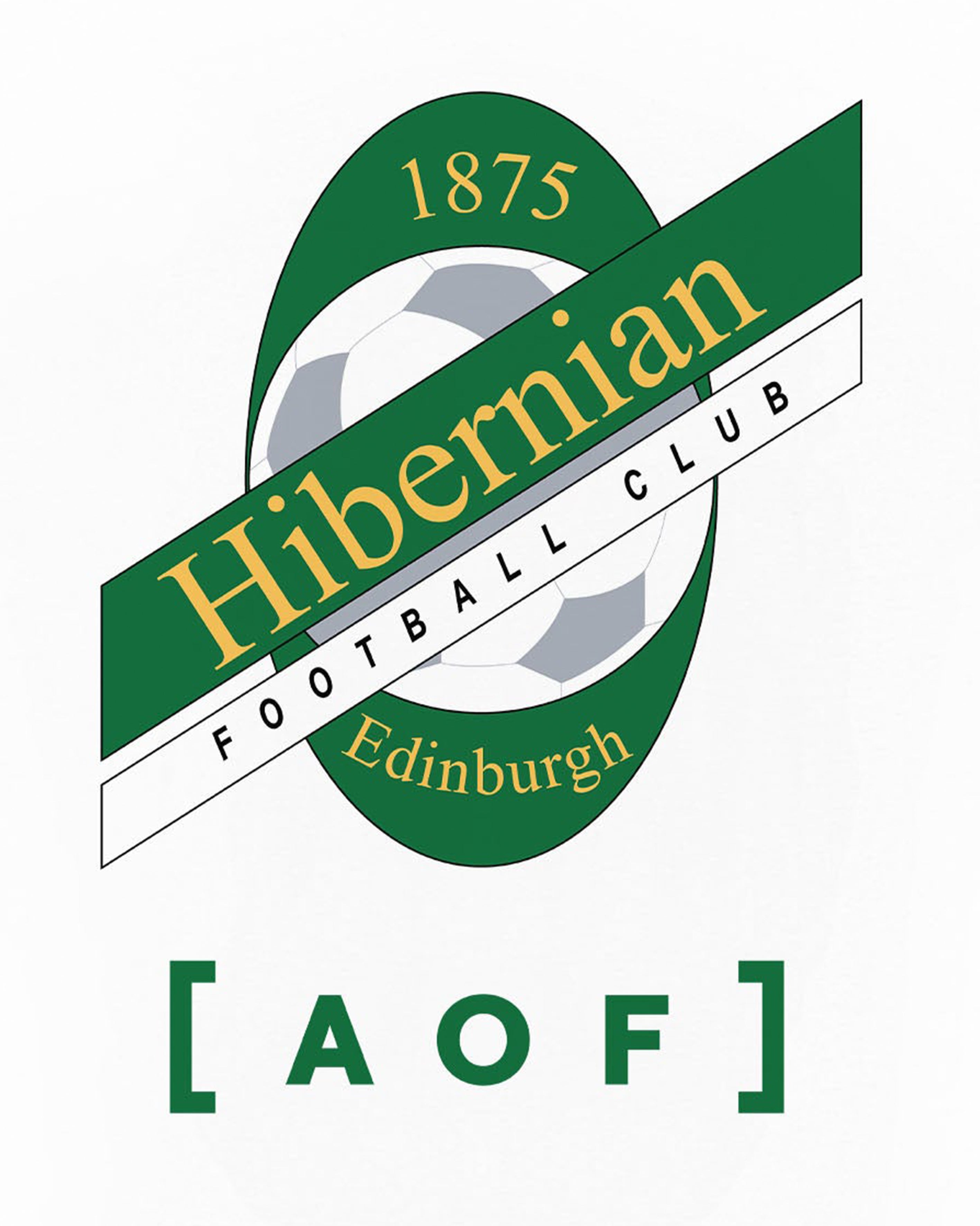 ART OF x Hibernian Crest Tee | HFC White Graphic Football T-shirt