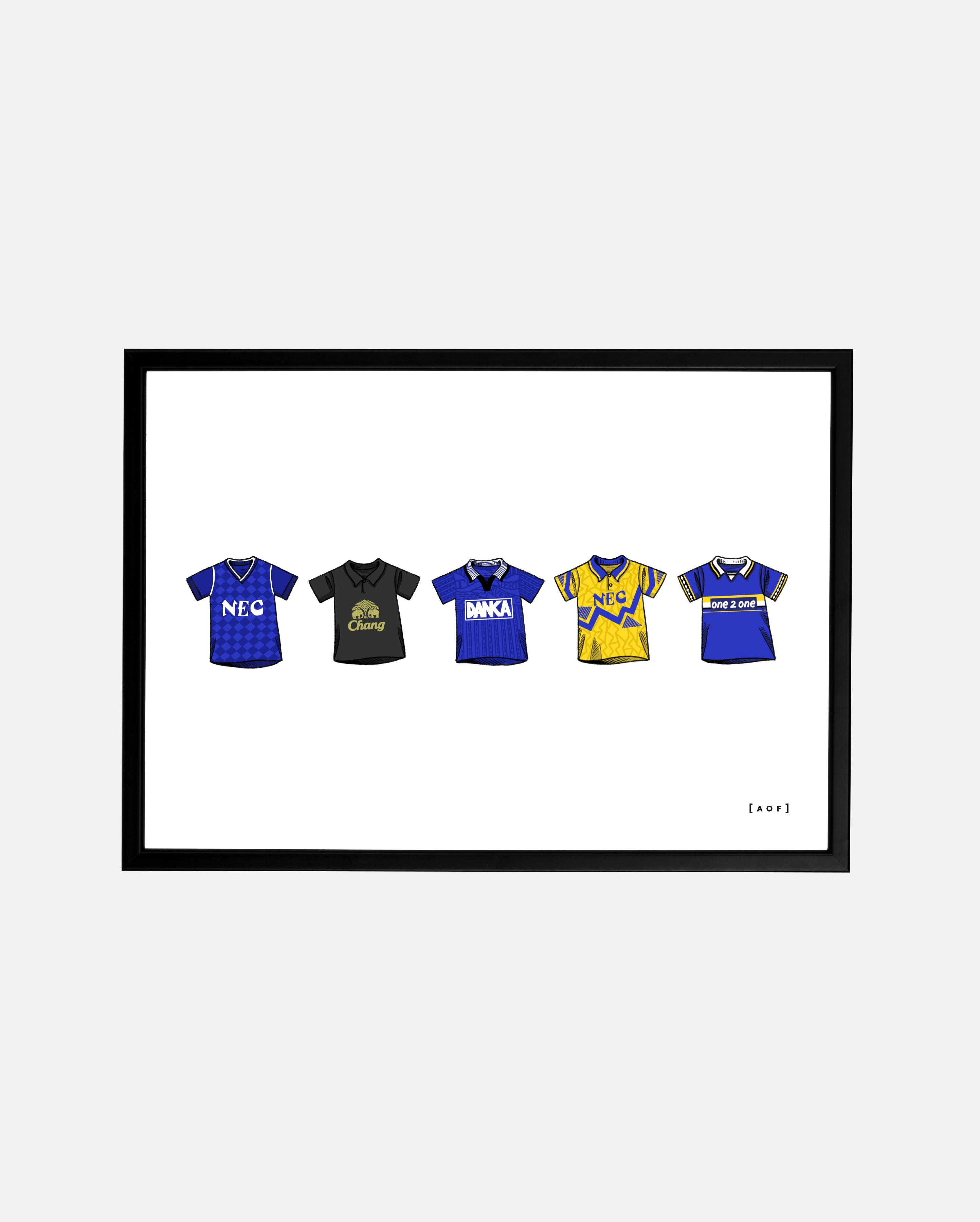 ART OF x Everton Classics Framed Print | EFC Football Wall Art