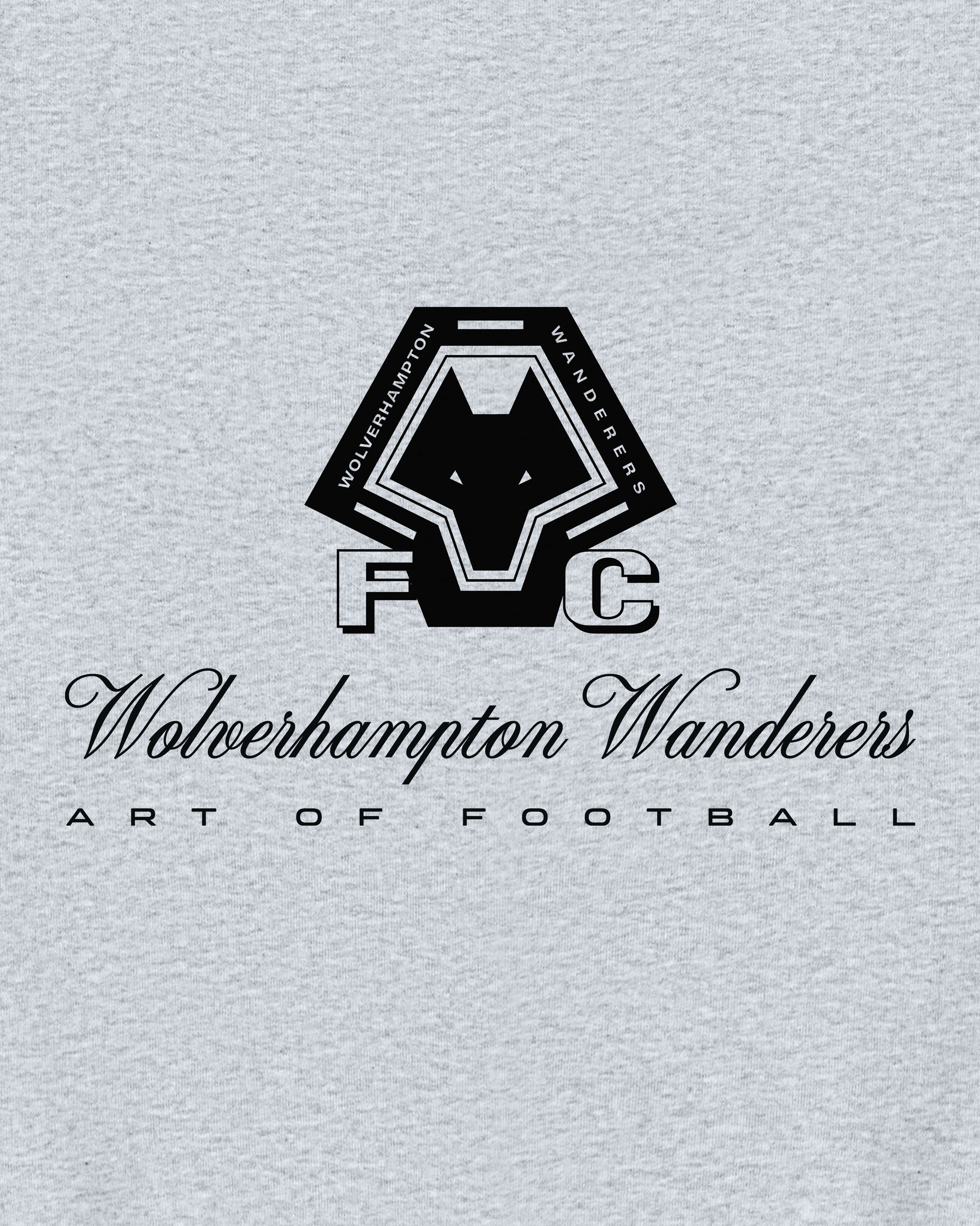 ART OF x Wolves Heritage Hoodie | WWFC Grey Printed Football Sweat