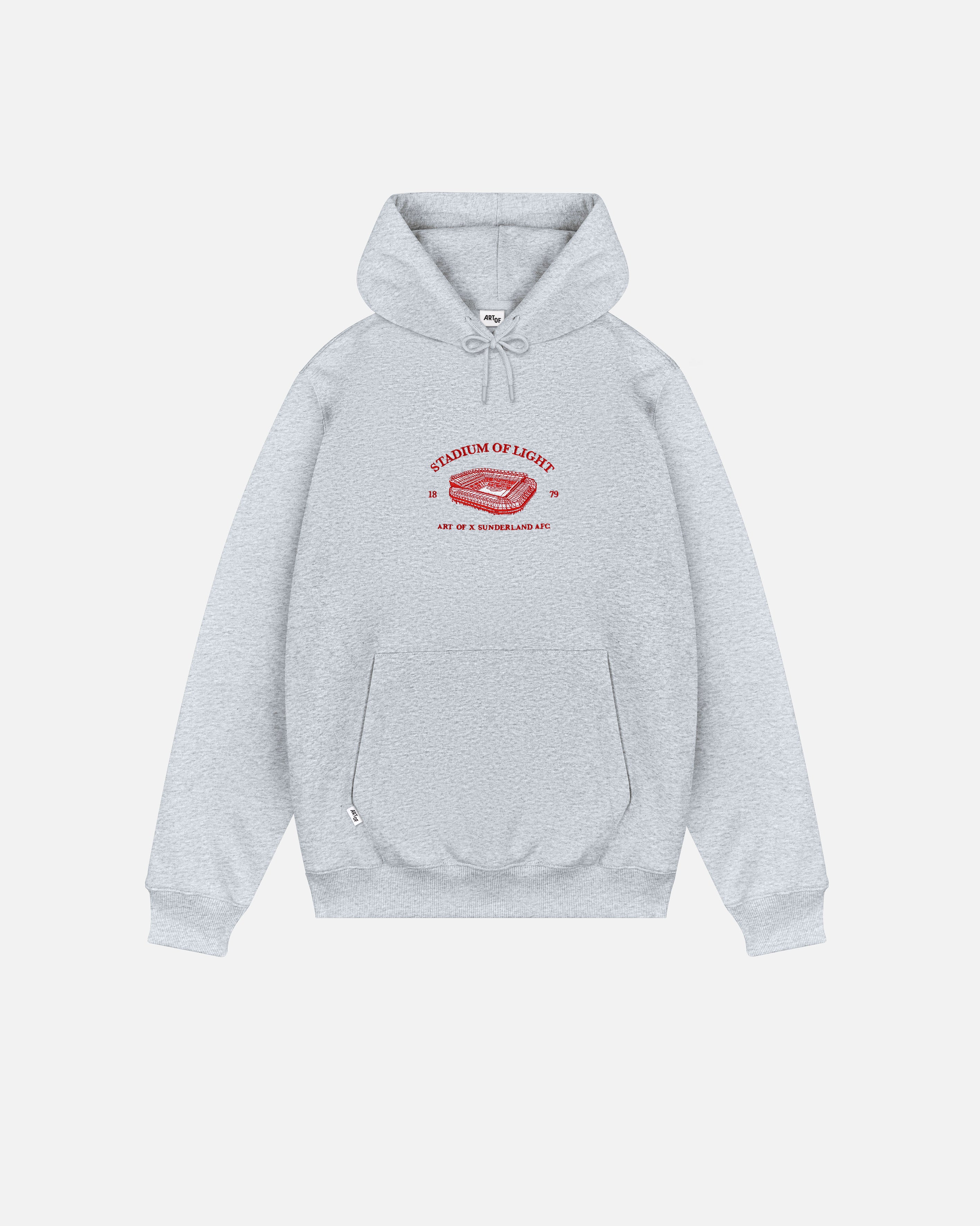 ART OF x Sunderland Stadium Hoodie | Grey Embroidered Football Sweat