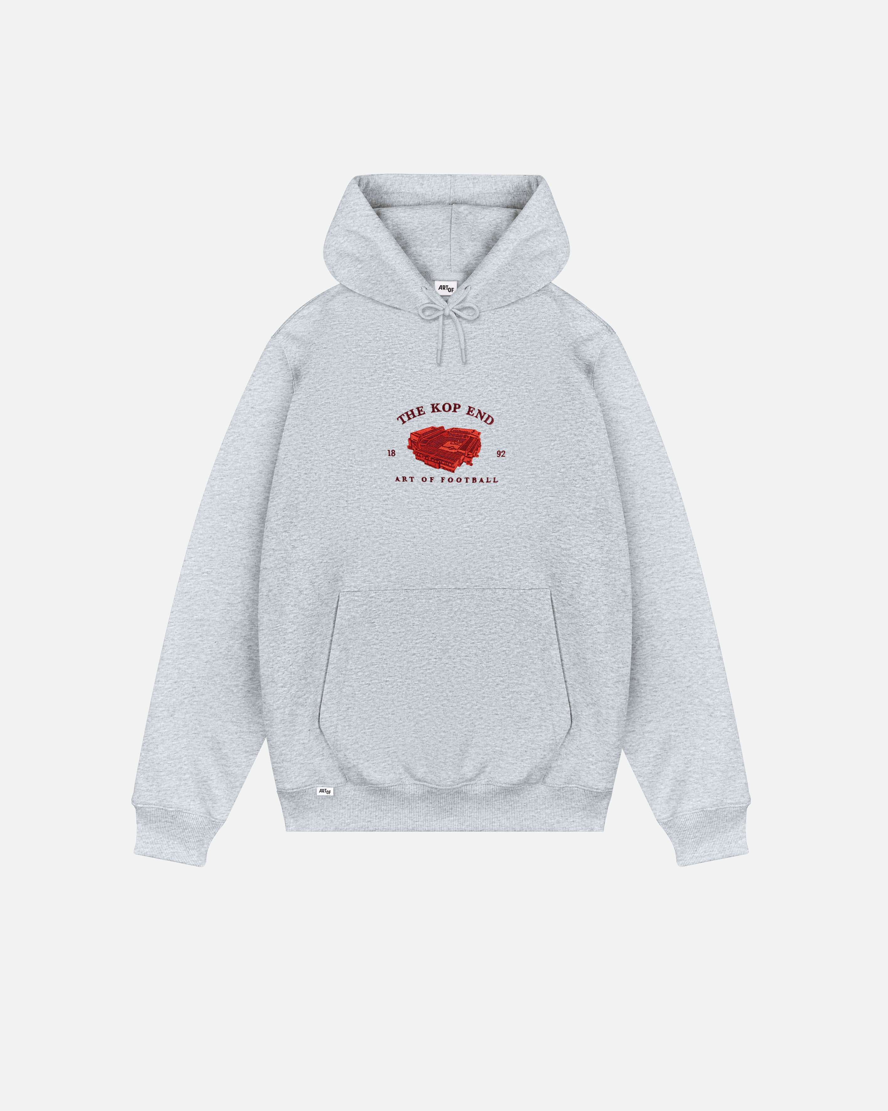 ART OF LFC Stadium Hoodie | Grey Embroidered Football Sweat